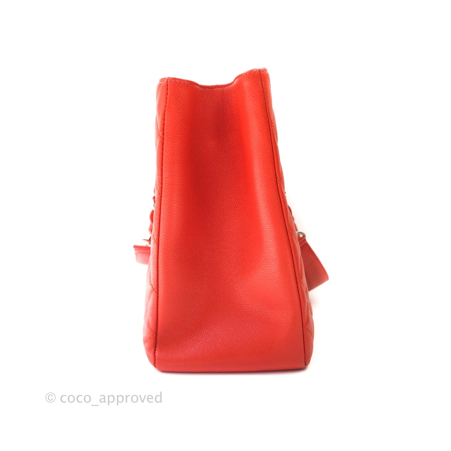Chanel XL Grand Shopping Tote GST Red Caviar Silver Hardware