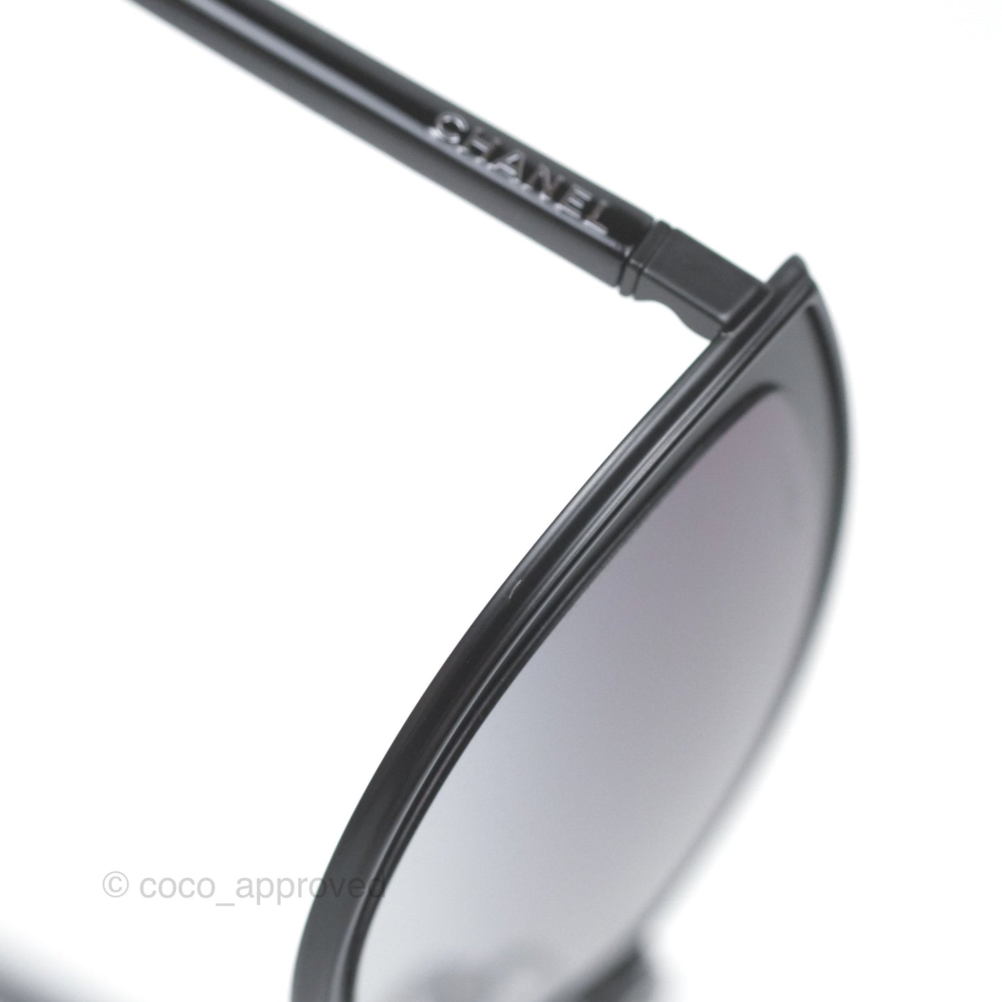 Chanel Cat Eye Sunglasses Matte Black