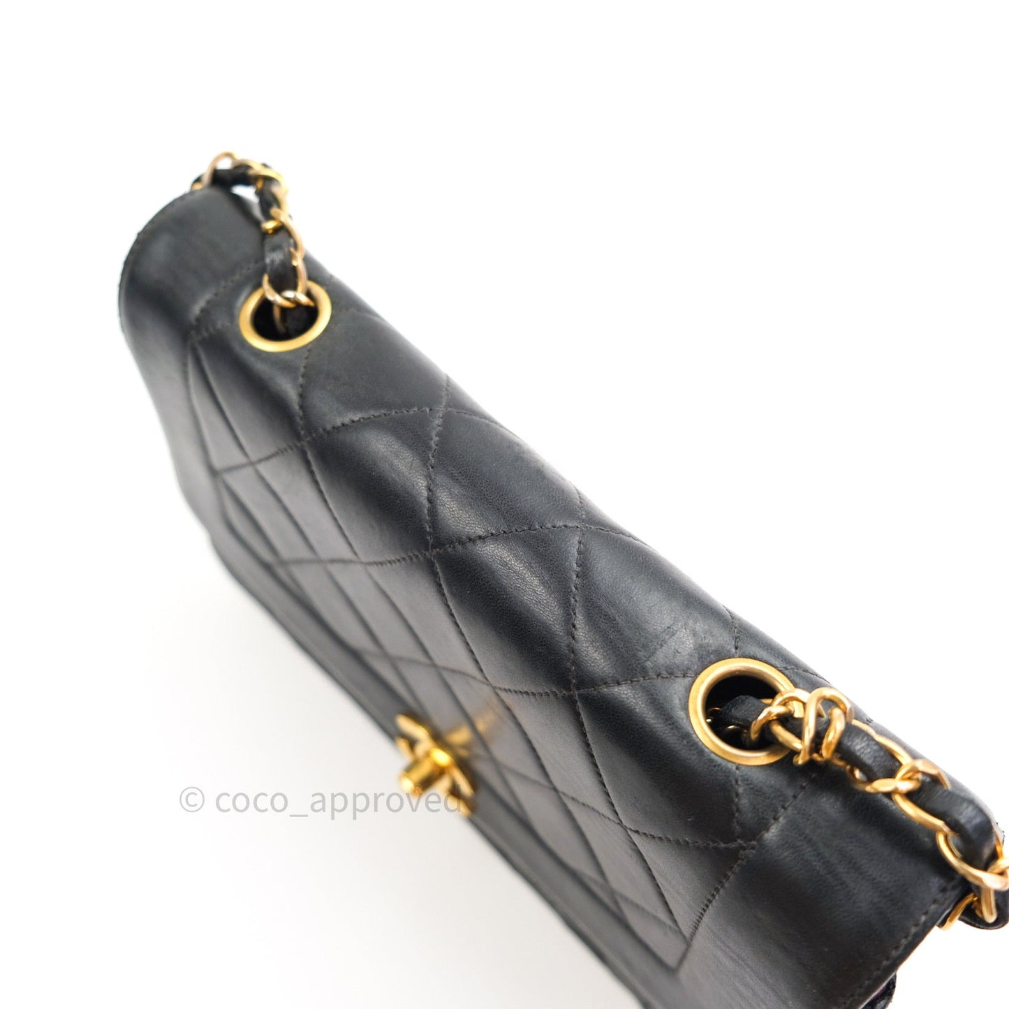 Chanel Black Quilted Lambskin Small Vintage Classic Diana Flap Bag