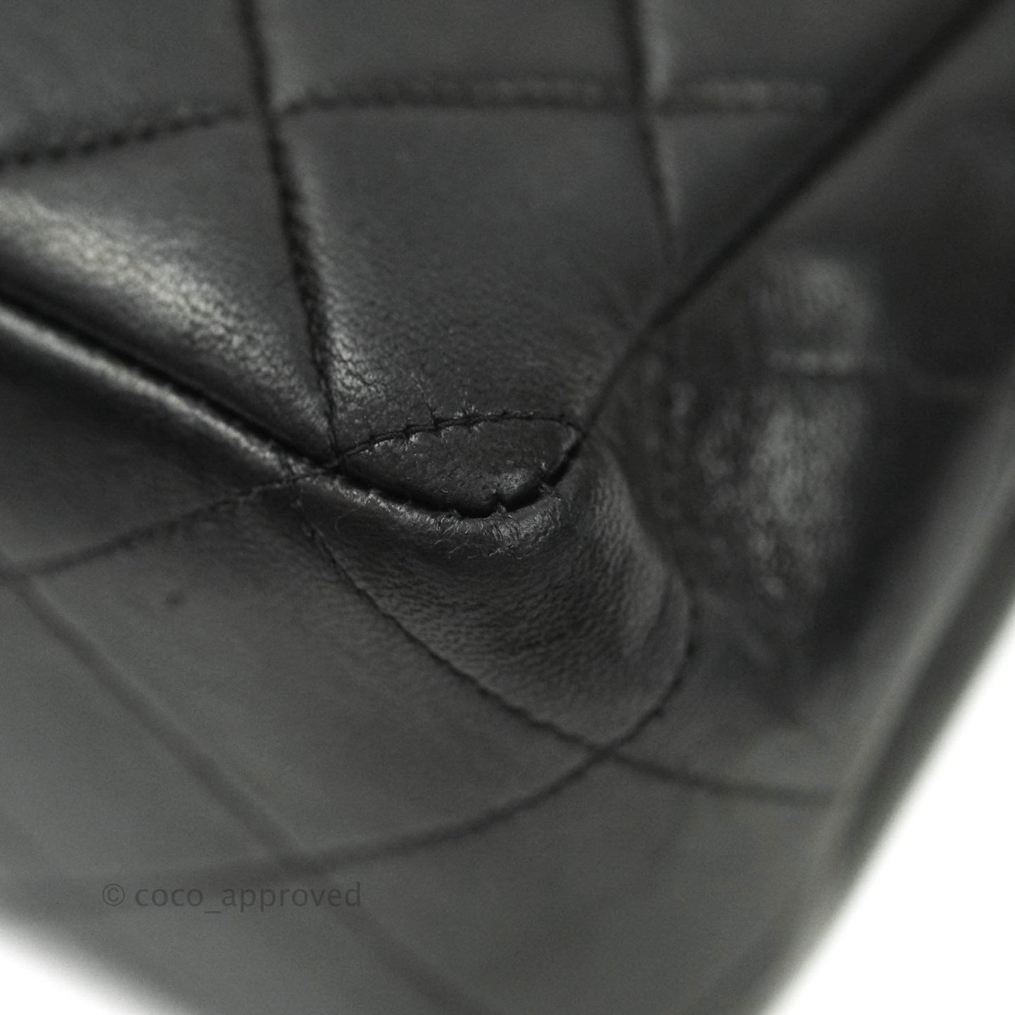 Chanel Vintage XL Jumbo Single Flap Black Lambskin 24K Gold Hardware