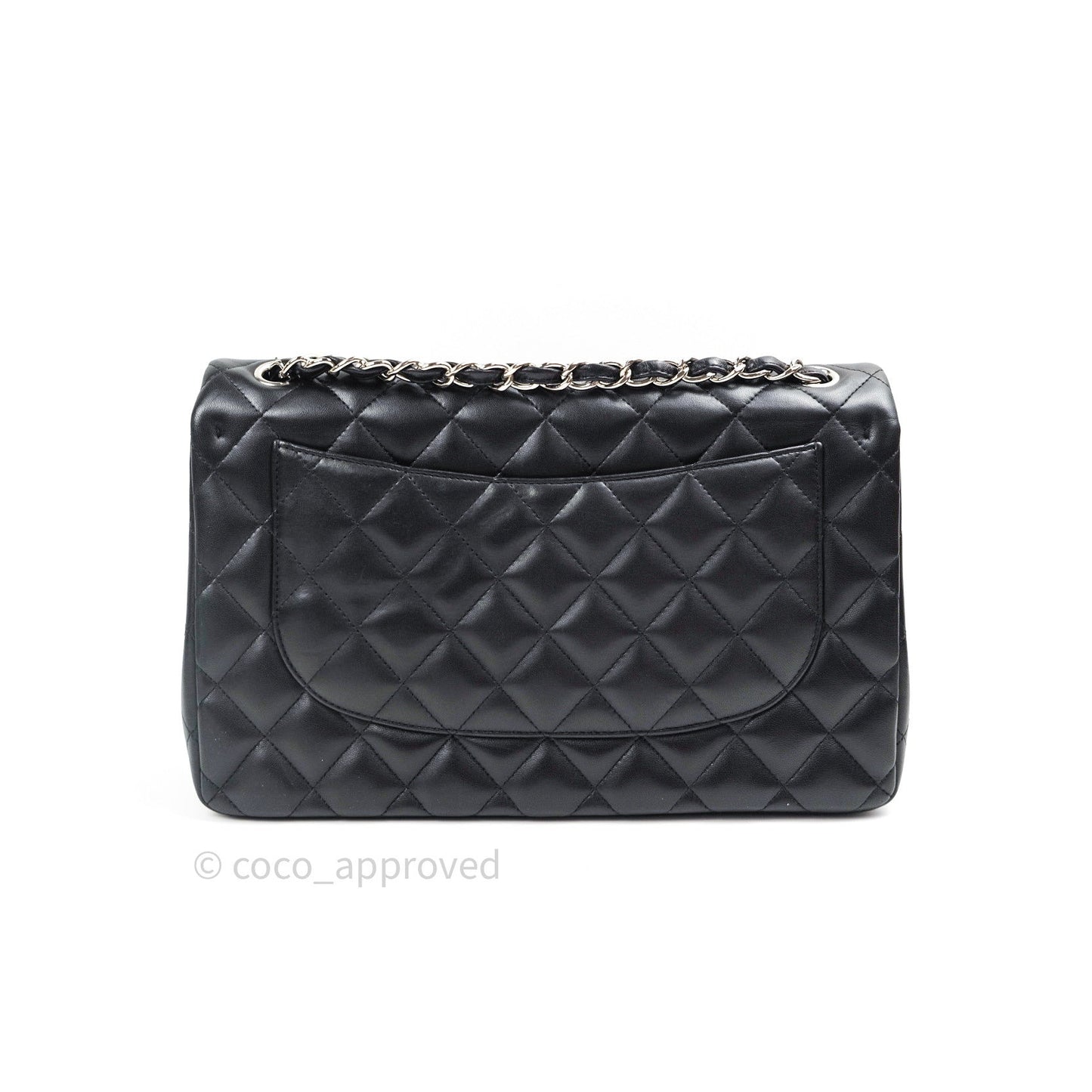 Chanel Jumbo Double Flap Black Lambskin Silver Hardware⁣⁣
