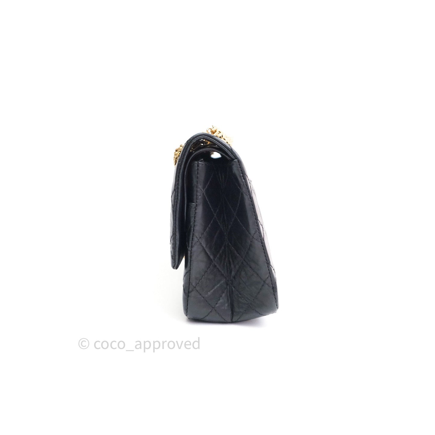 Chanel 2.55 Reissue Aged Calfskin 225 Flap Black Gold Hardware