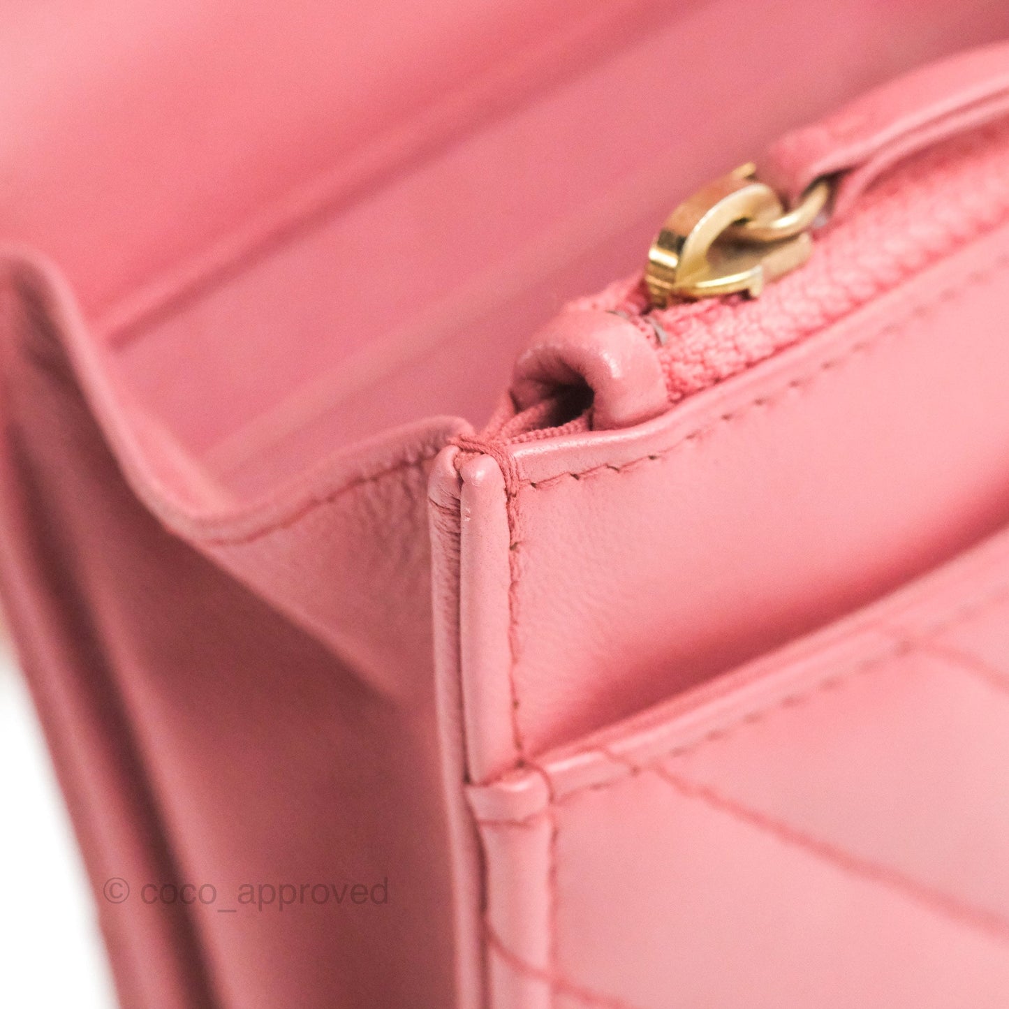Chanel Trendy CC Chevron WOC Dark Pink Lambskin Gold Hardware