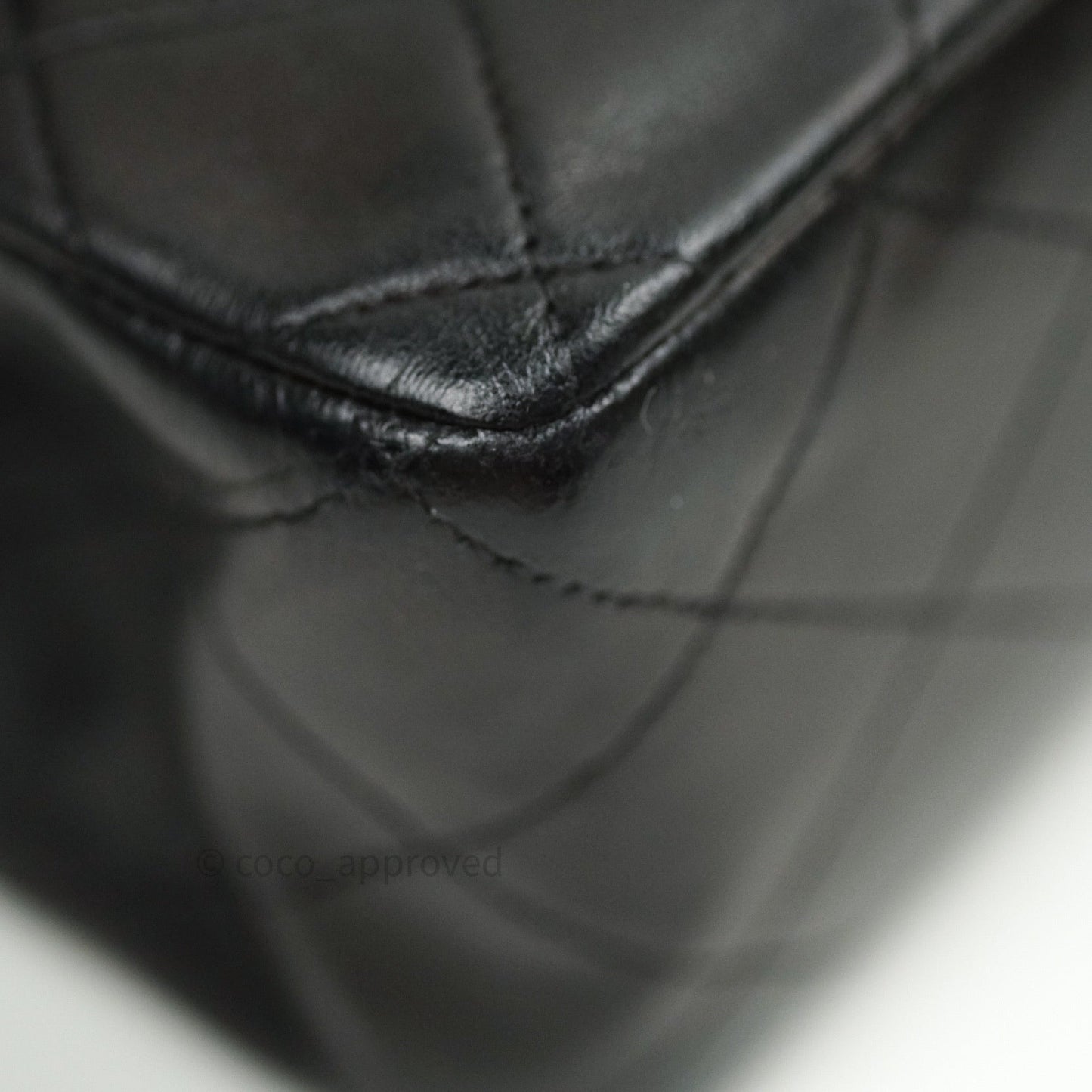 Chanel Classic Vintage Double Flap M/L Black Lambskin Gold Hardware