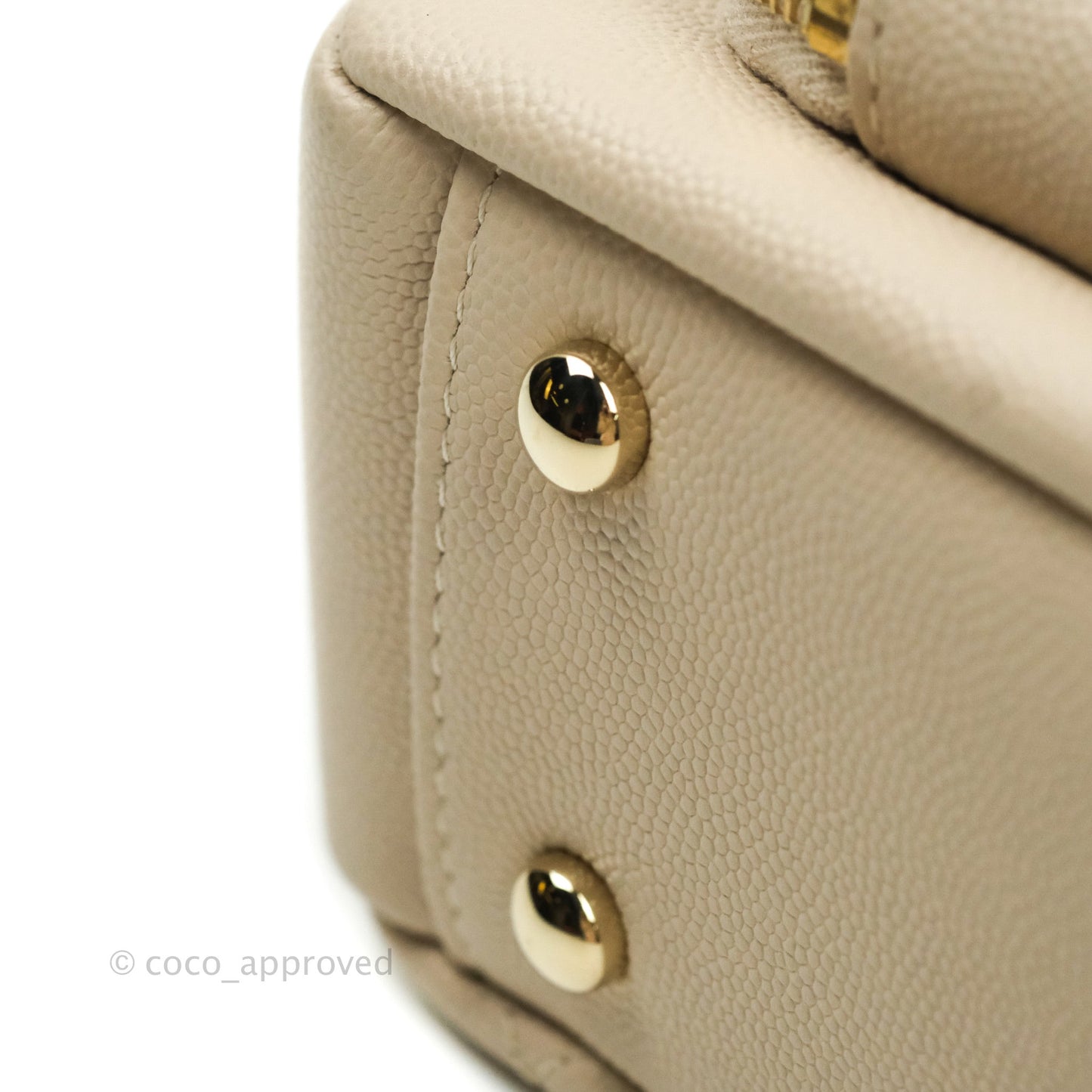 Chanel Quilted Medium Business Affinity Flap Beige Caviar Gold Hardware