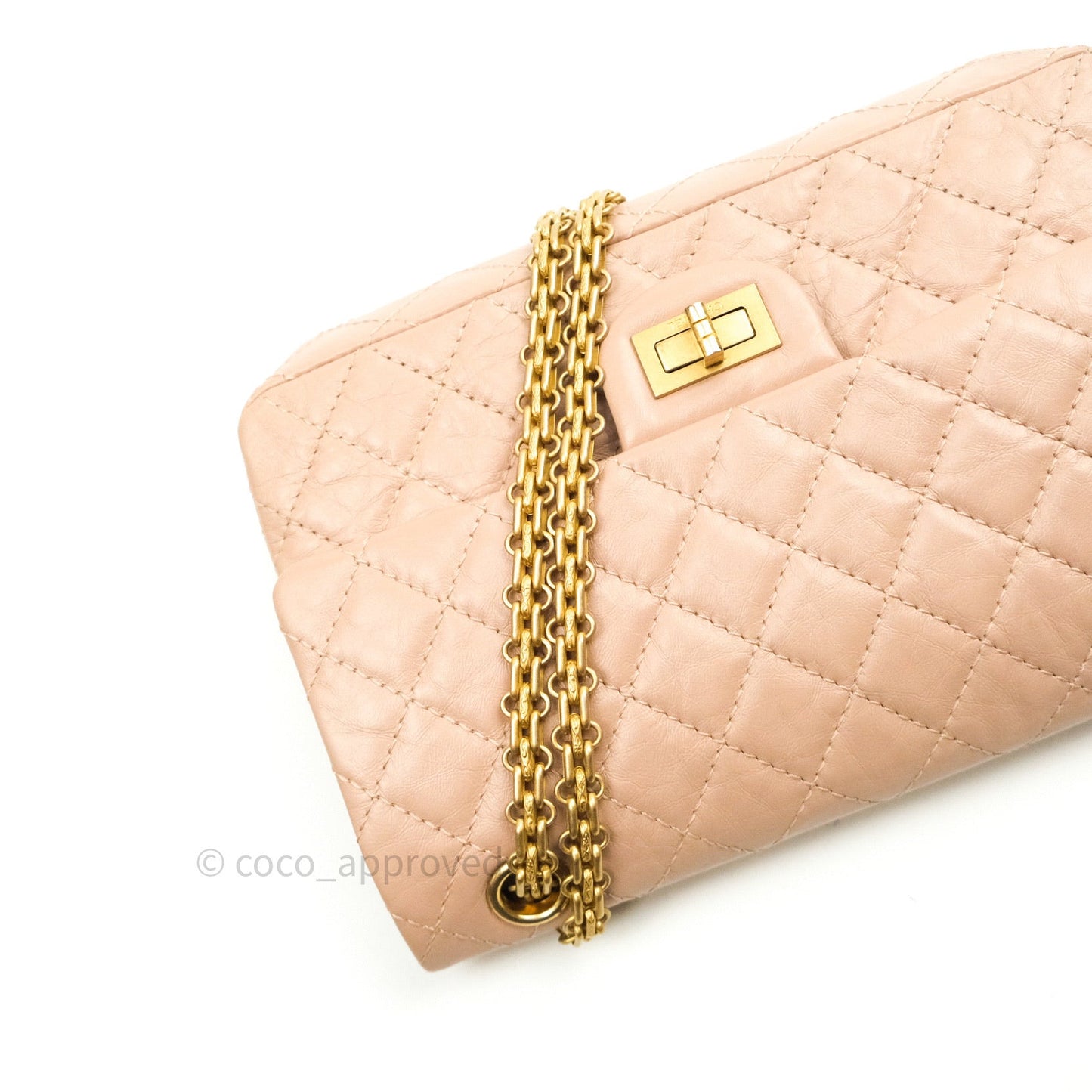 Chanel Reissue Quilted Aged Calfskin Beige Gold Hardware 226