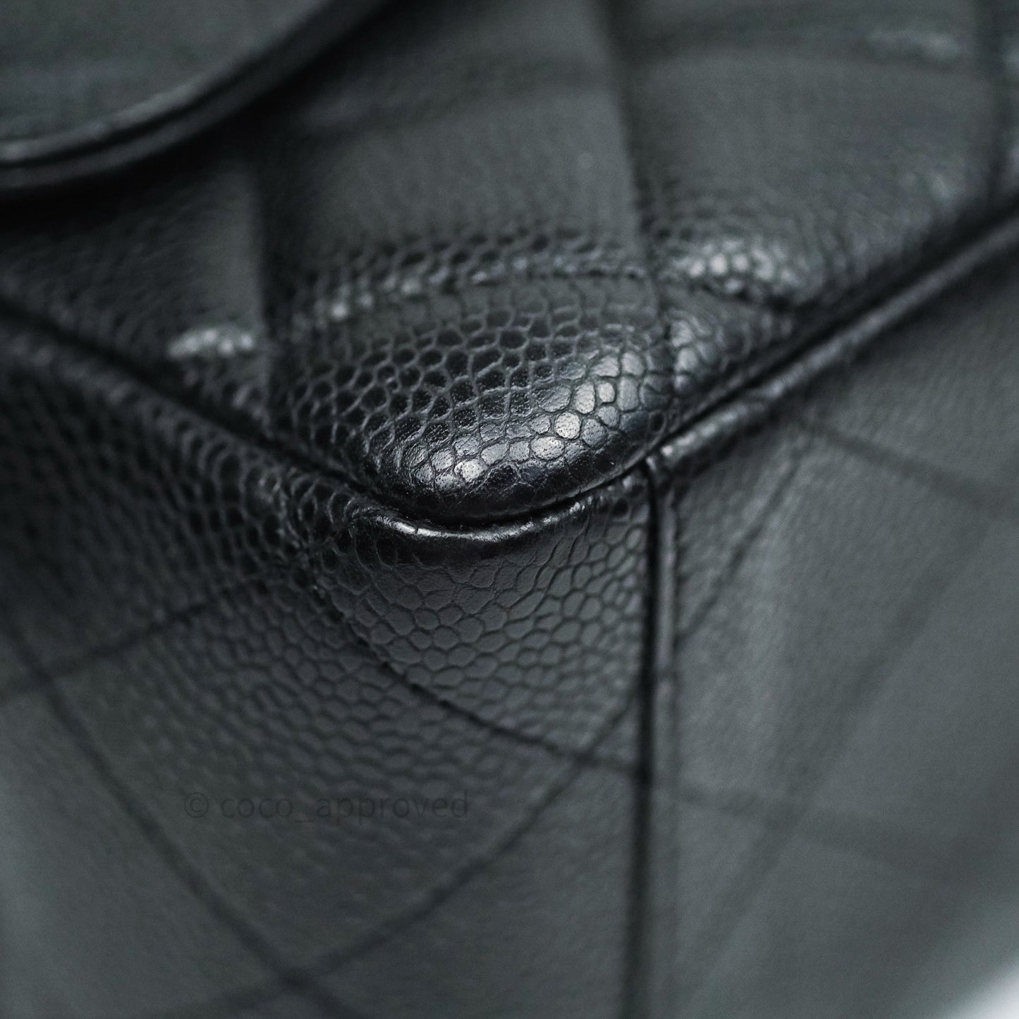 Chanel Classic Maxi Single Flap Quilted Black Caviar Silver Hardware