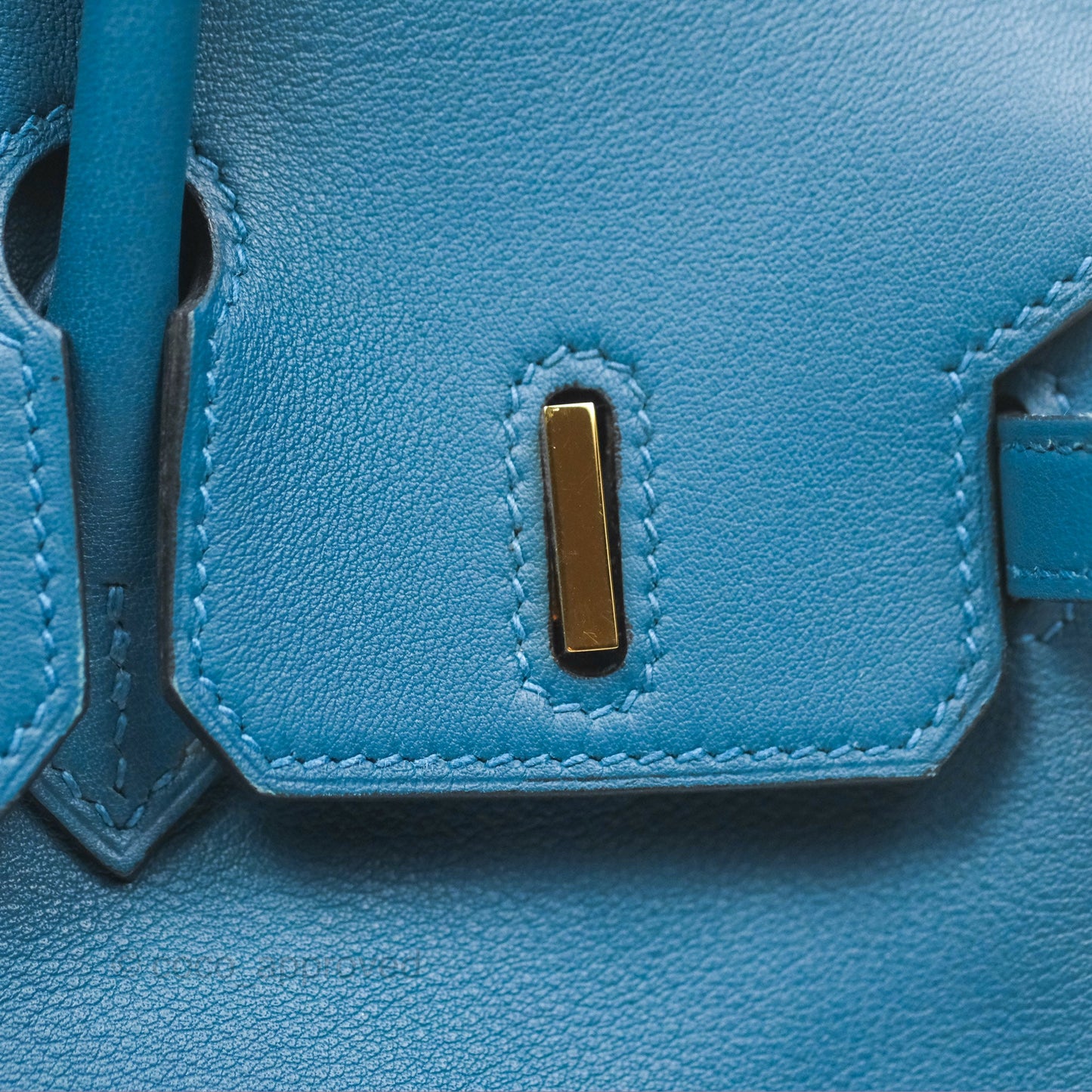 Hermes Birkin 25 Retourne Bleu Colvert Swift Gold Hardware