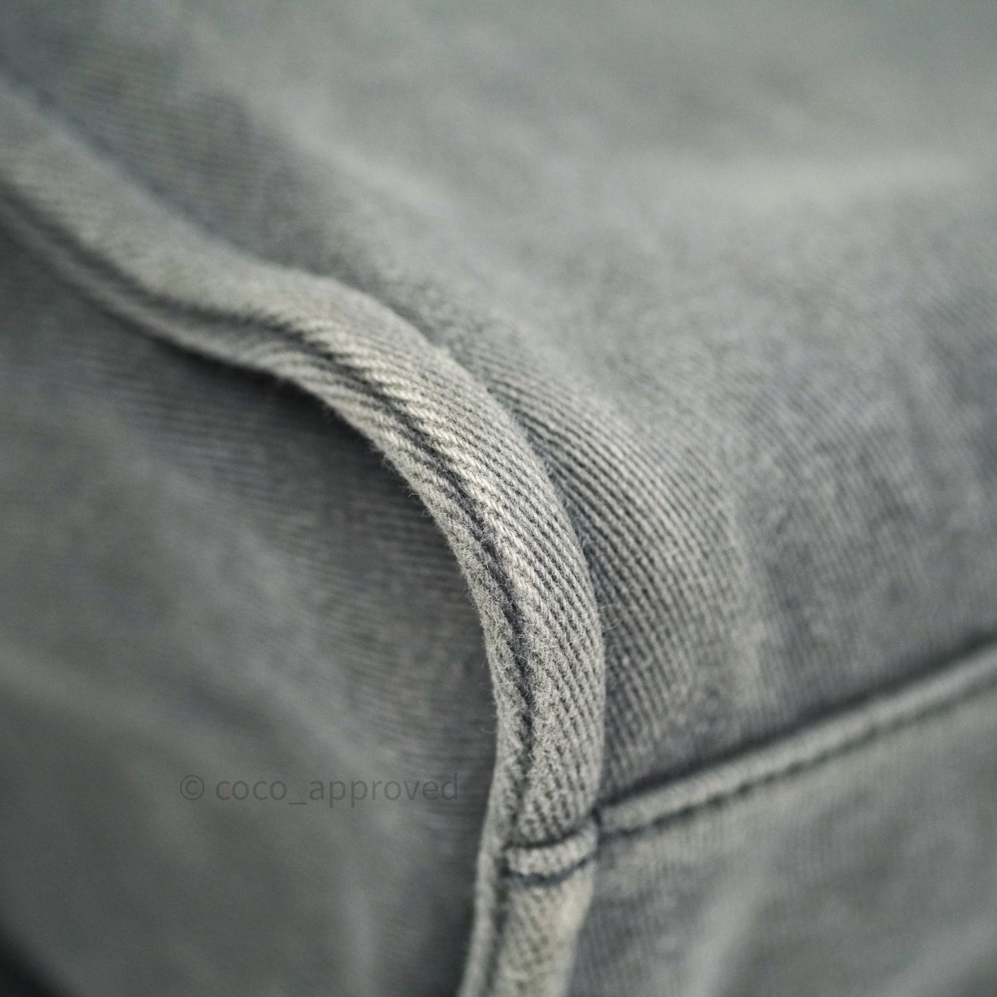 Chanel Denim Deauville Grey/Black With Black Sequins Logo