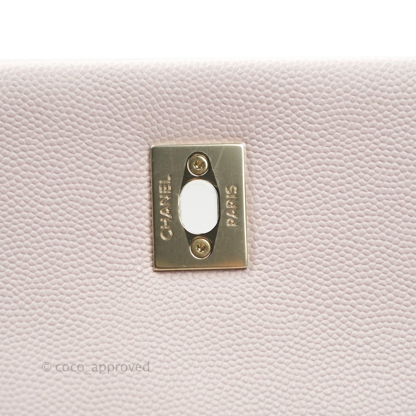 Chanel Small Coco Handle Quilted Lilac Caviar Gold Hardware