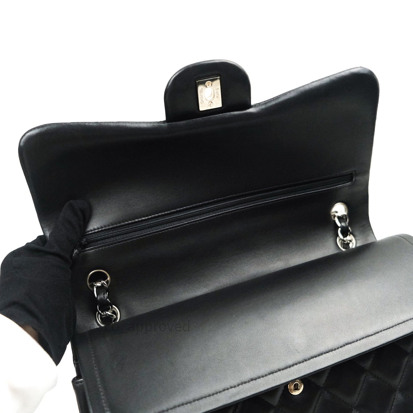 Chanel Jumbo Double Flap Black Lambskin Silver Hardware⁣⁣