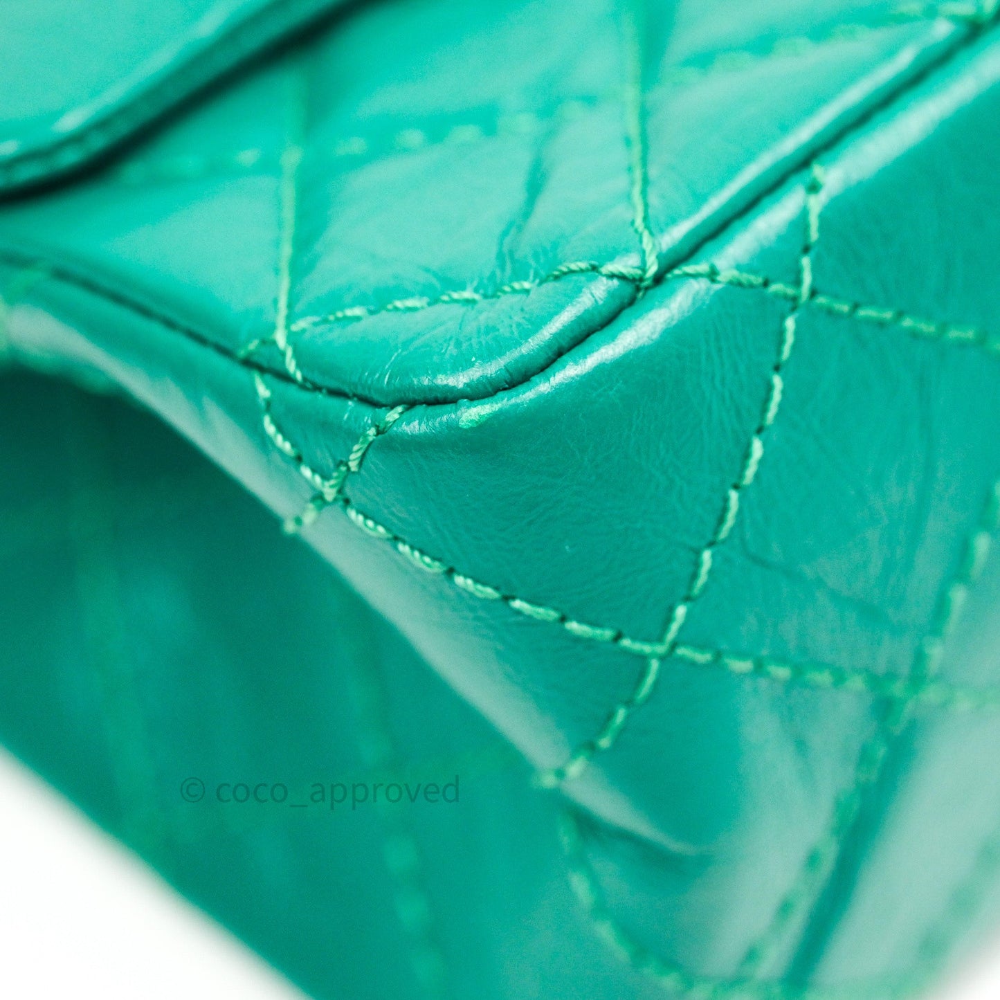 Chanel Mini Reissue 224 Green Aged Calfskin Gold Hardware