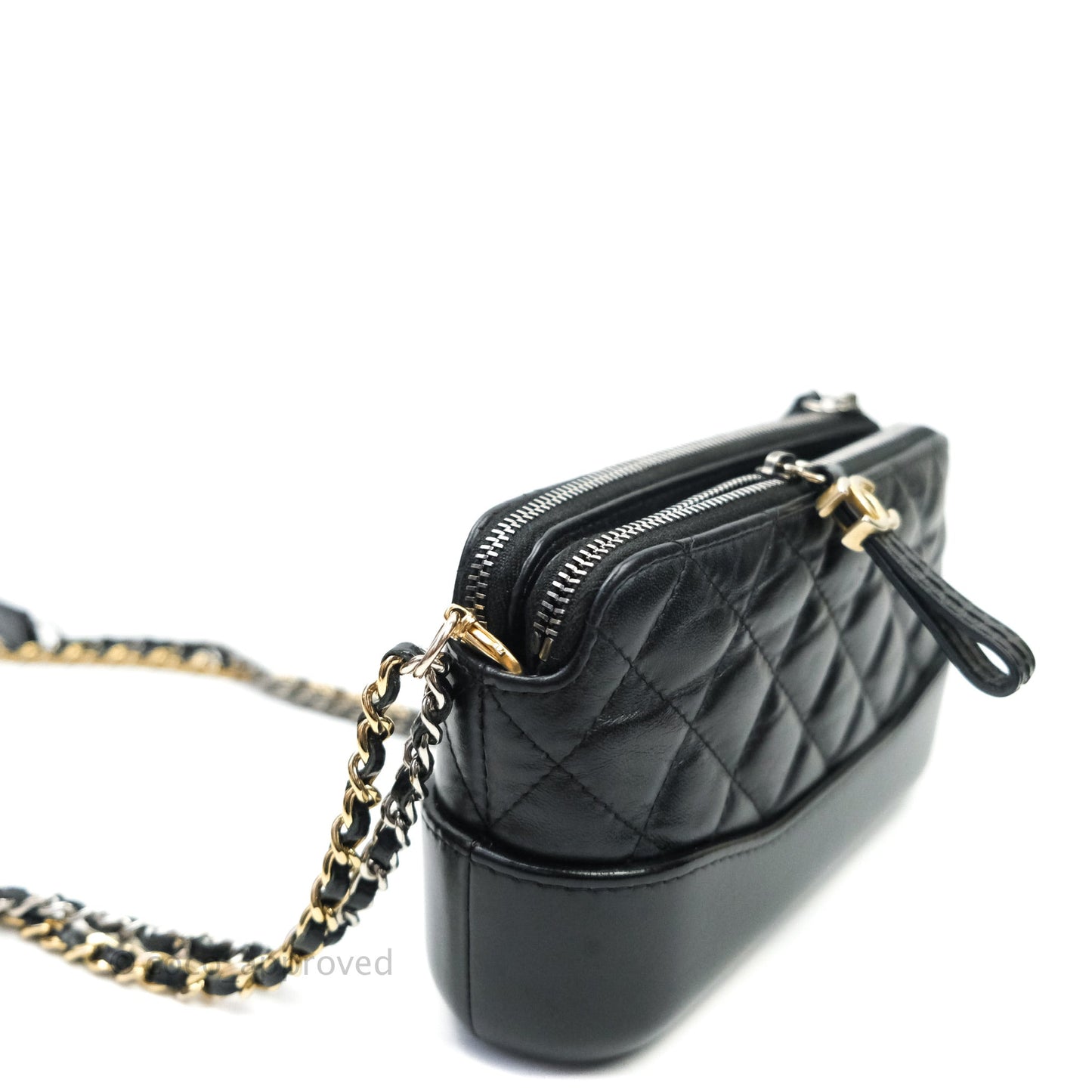 Chanel Gabrielle Clutch With Chain Aged Calfskin Black Mixed Hardware