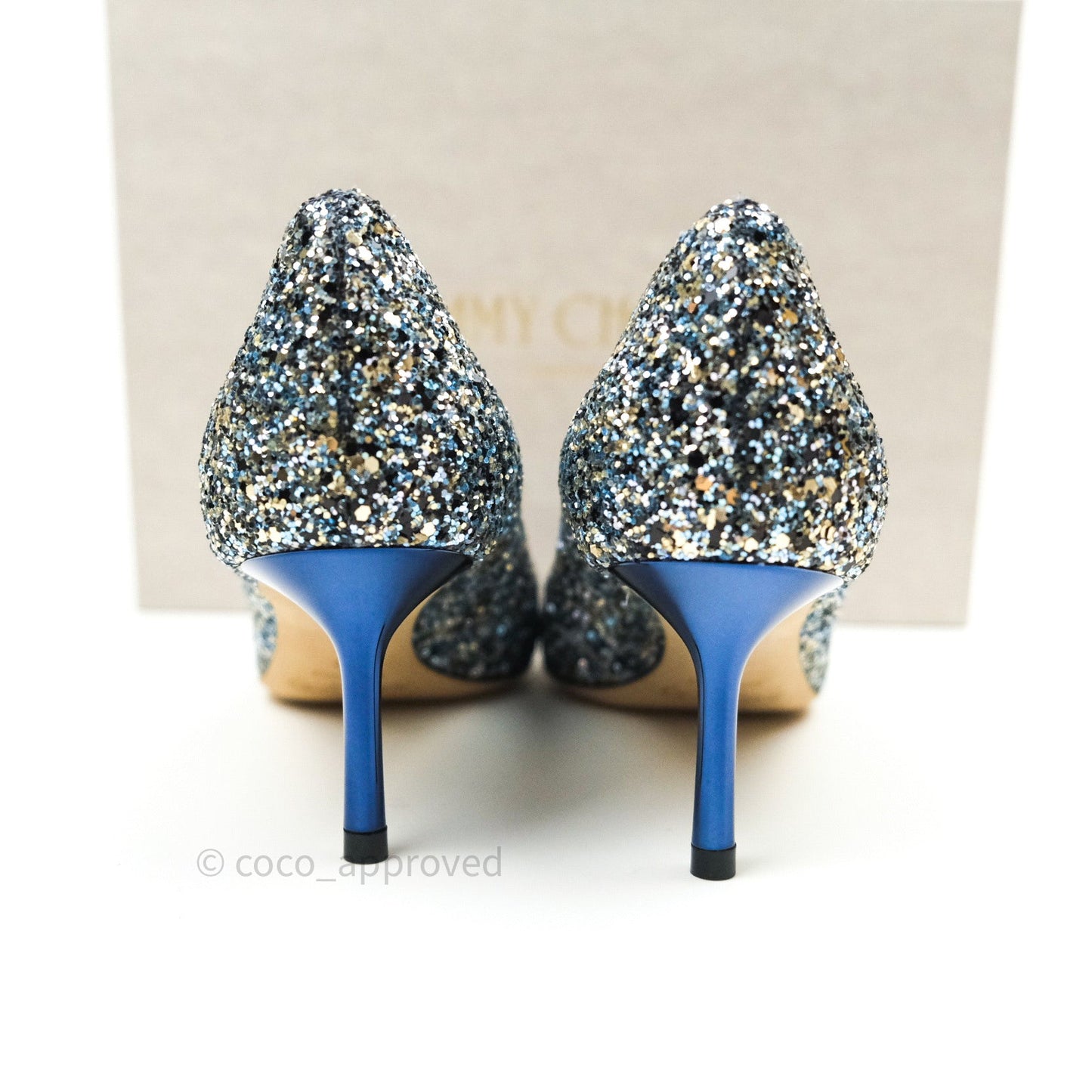 Jimmy Choo Electric Blue Mix Party Coarse Glitter Romy 60