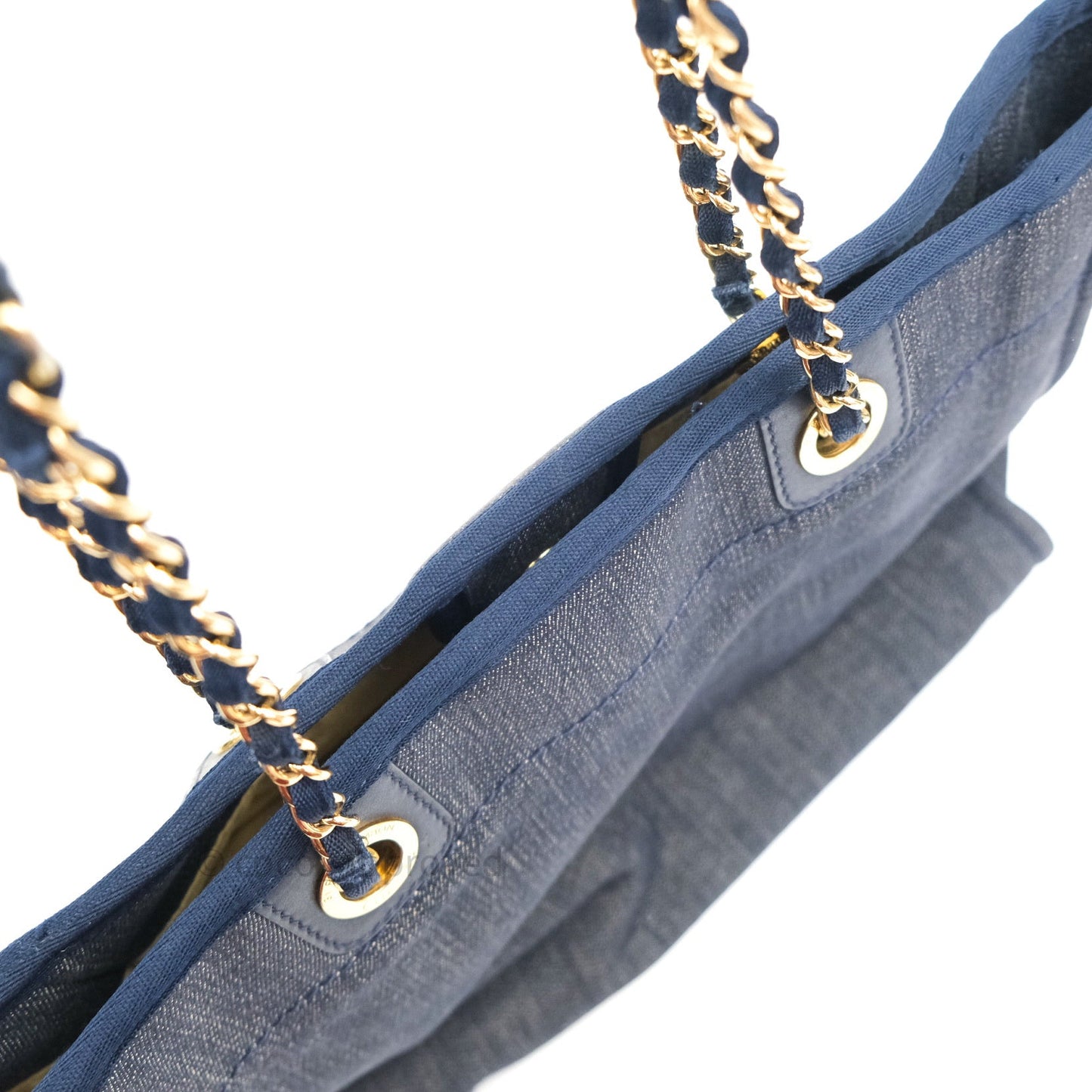 Chanel Denim Deauville Medium Tote Blue