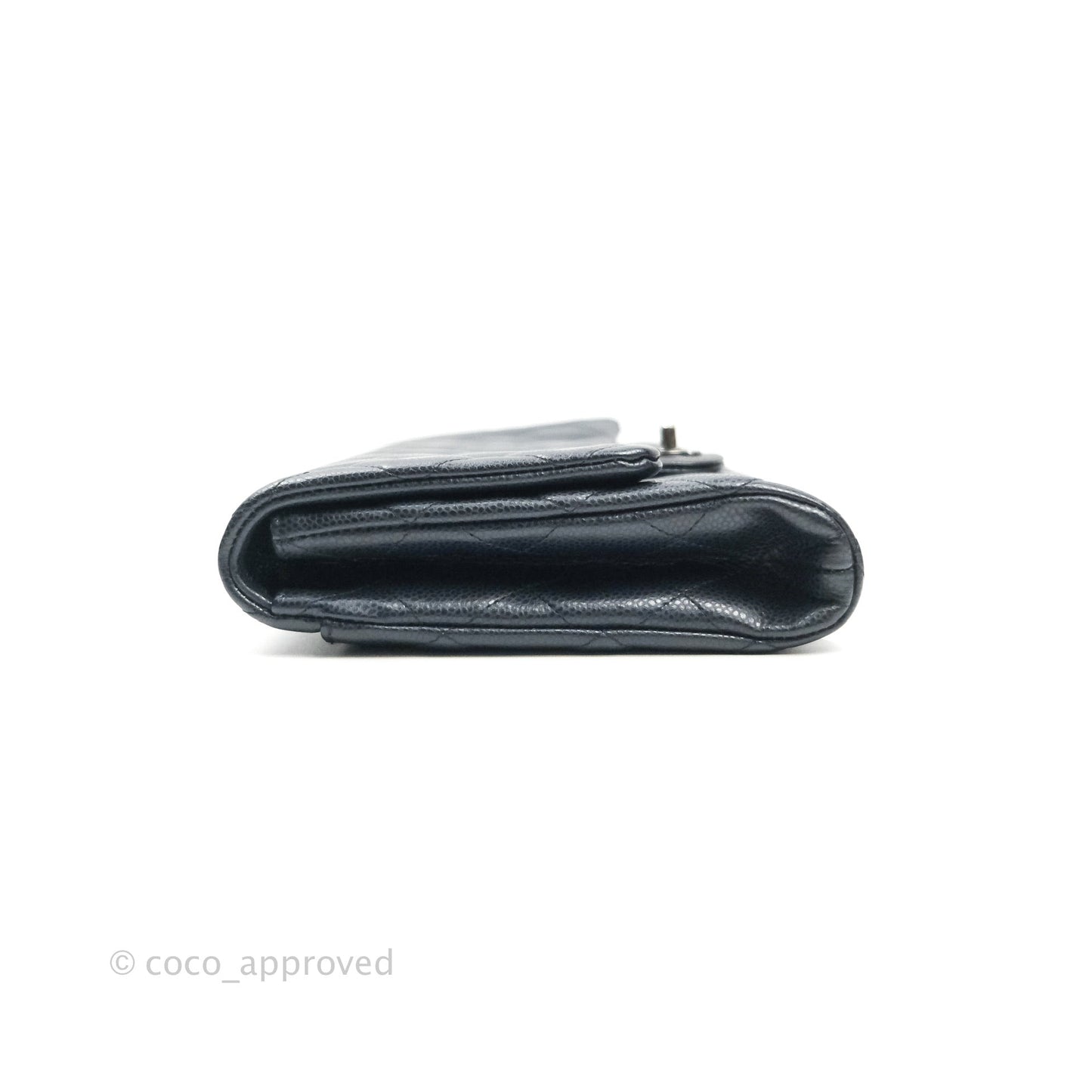 Chanel Quilted Clutch with Chain Dark Navy Ruthenium Hardware