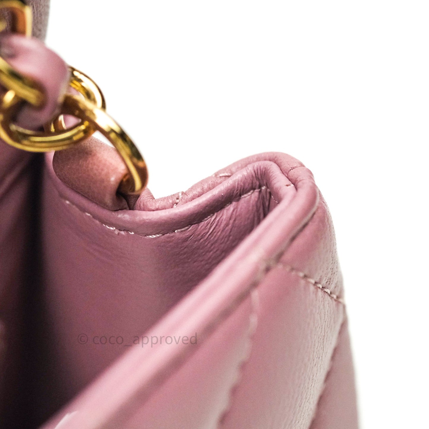 Chanel Quilted Mini Rectangular Pink Lambskin Gold Hardware