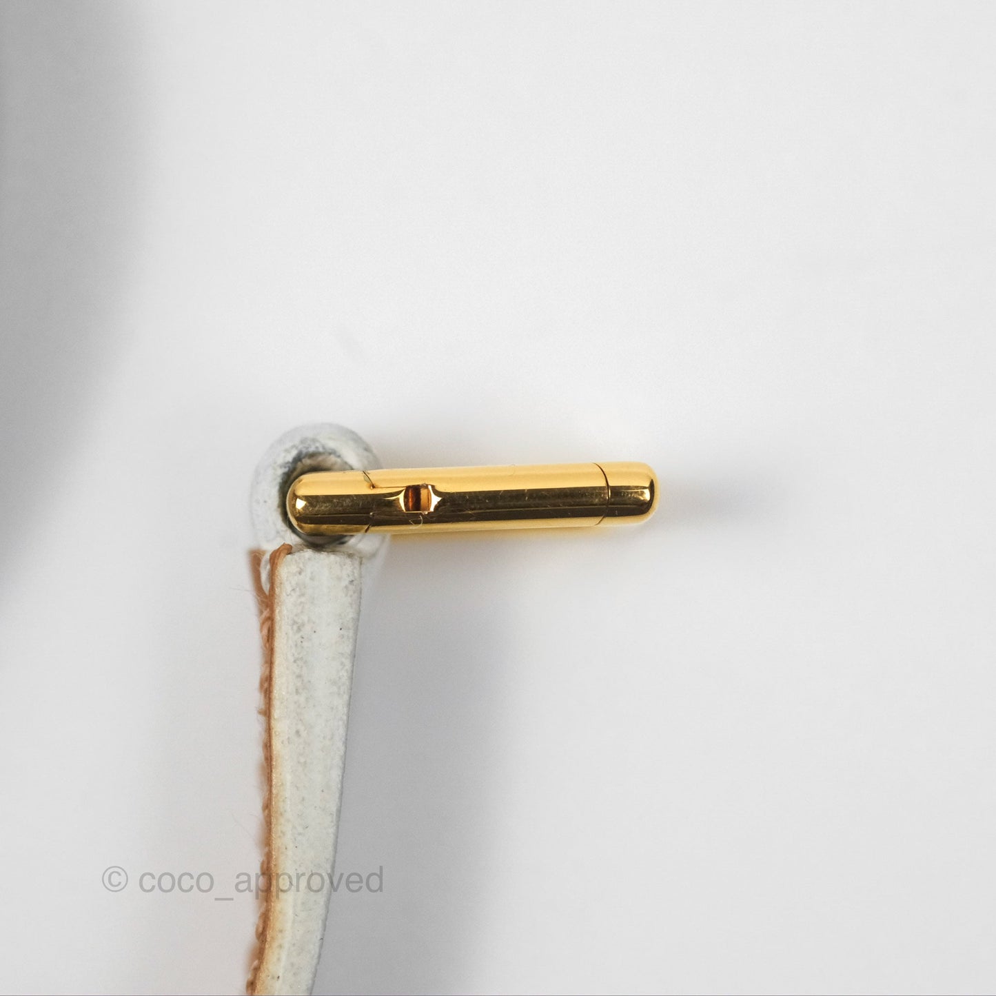 Hermès Rivale Double Tour Bracelet White Epsom Gold Hardware