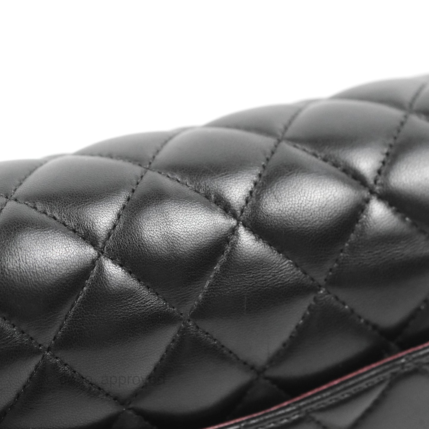 Chanel Classic M/L Medium Flap Quilted Black Lambskin Gold Hardware