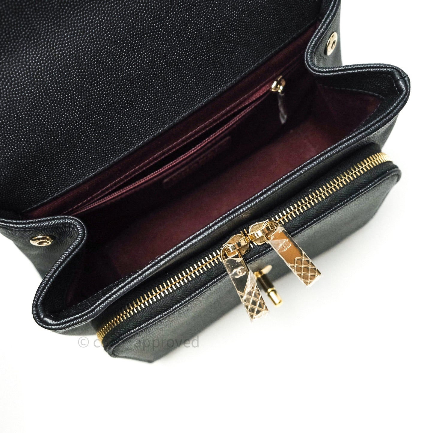 Chanel Quilted Medium Business Affinity Flap Black Caviar Light Gold Hardware