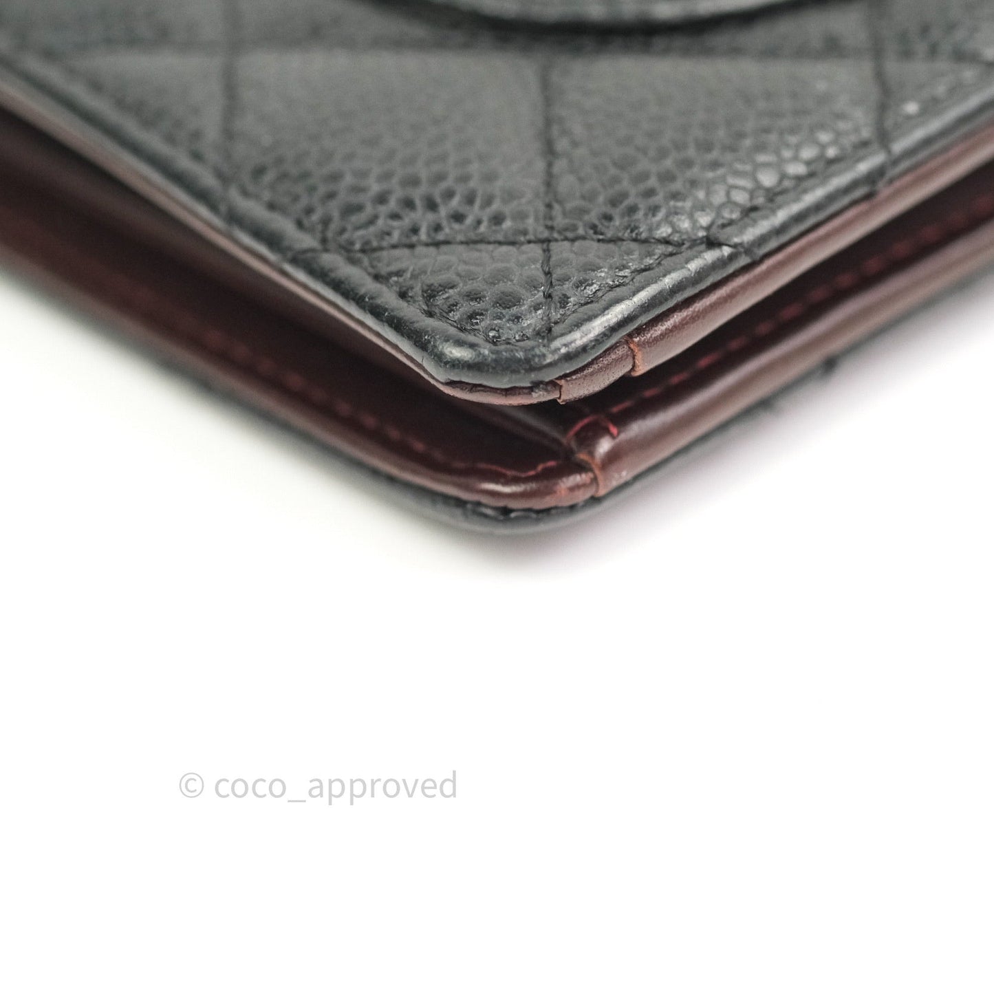 Chanel Quilted Yen Wallet Black Caviar Gold Hardware