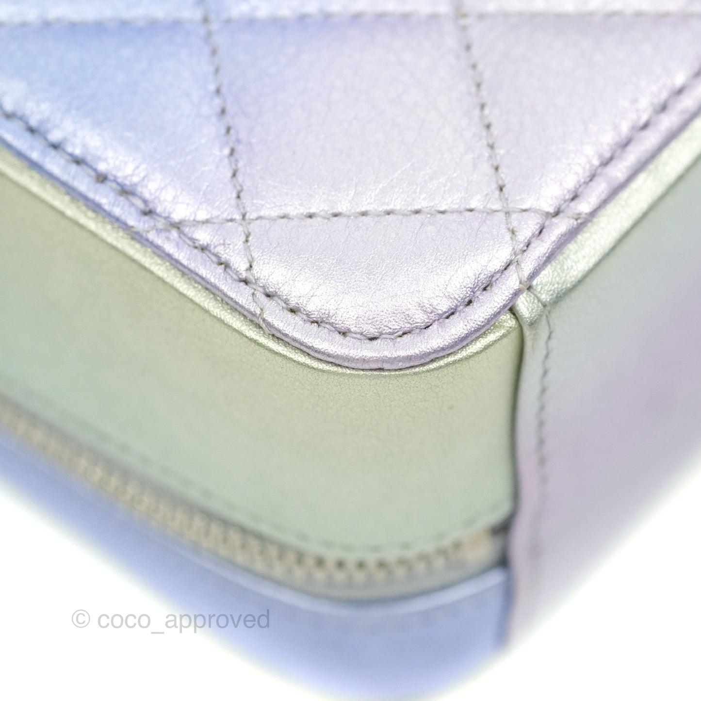 Chanel Gradient Metallic Calfskin Quilted Camera Bag Silver Hardware