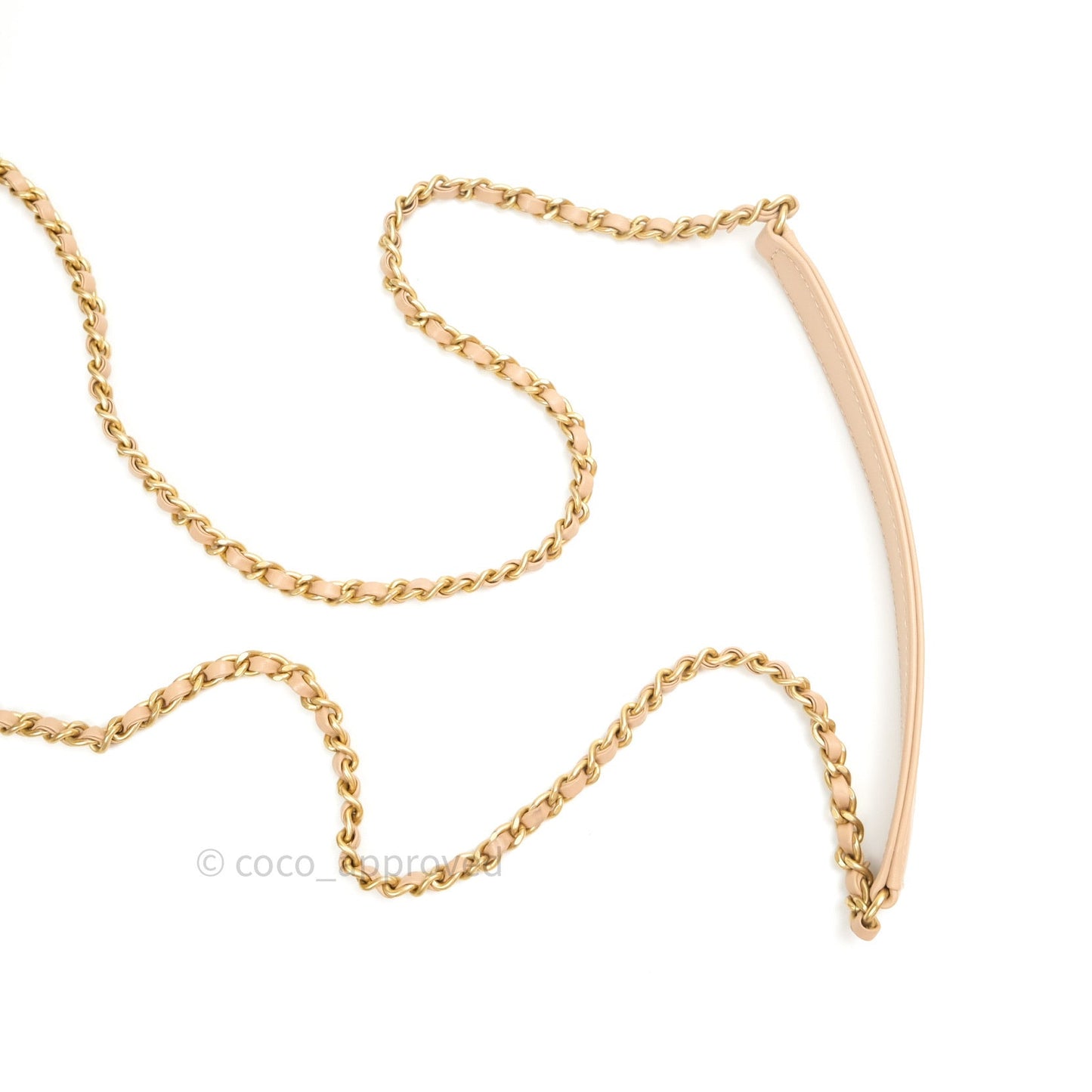 Chanel Quilted Small CC Filigree Vanity Case Beige Beige Caviar