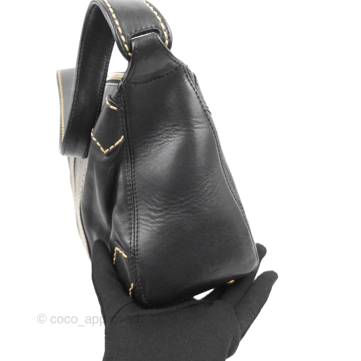 Chanel Vintage CC Shoulder Bag Black Calfskin