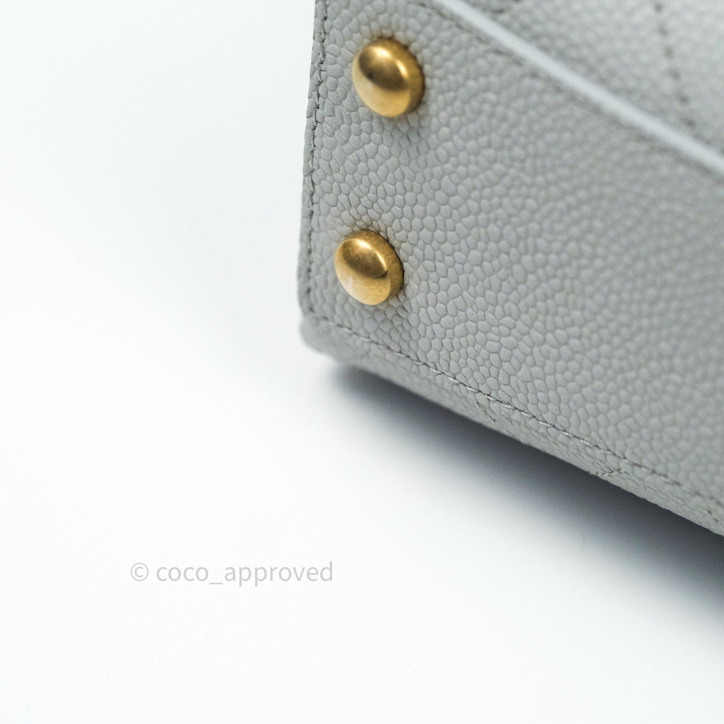 Chanel Chic Affinity Small Grained Calfskin Grey Gold Hardware