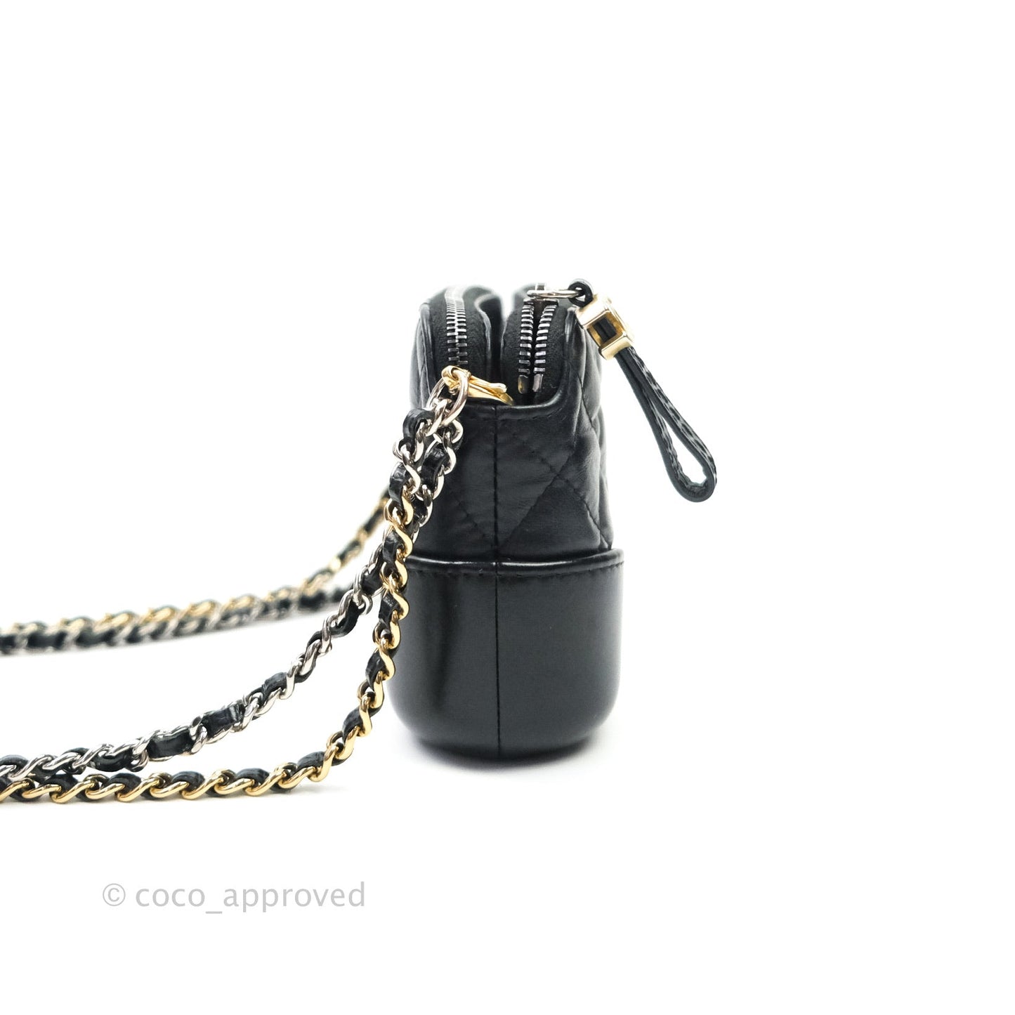 Chanel Gabrielle Clutch With Chain Aged Calfskin Black Mixed Hardware
