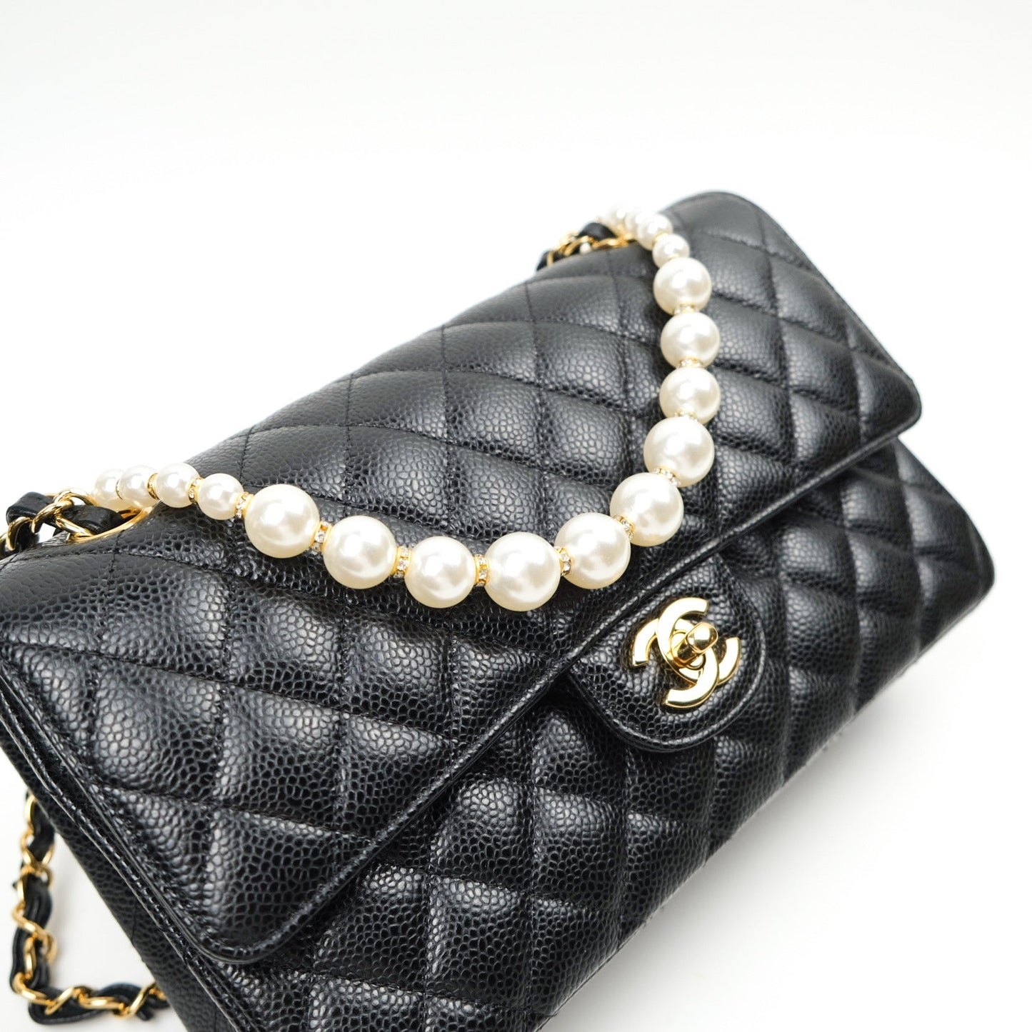 Pearl Chain with Rhinestones