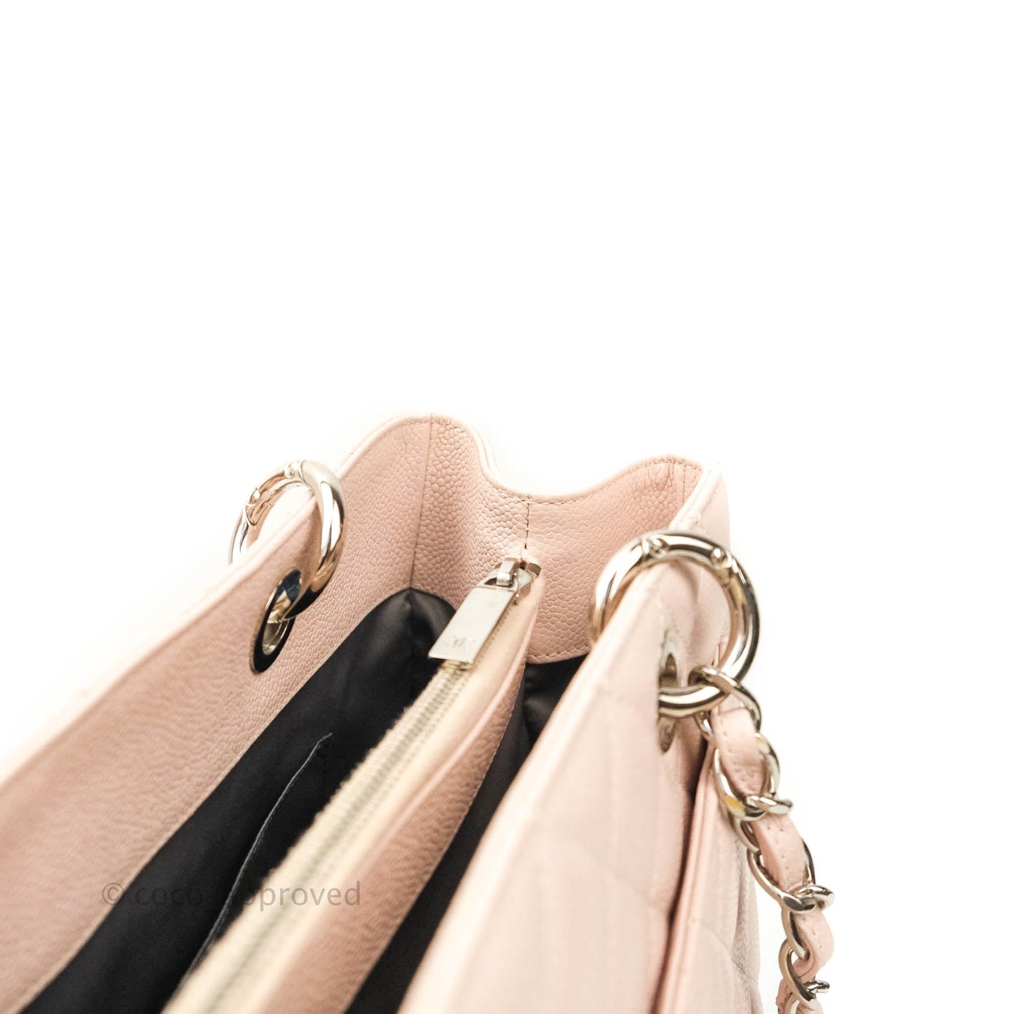 Chanel GST Pale Pink Caviar Silver Hardware