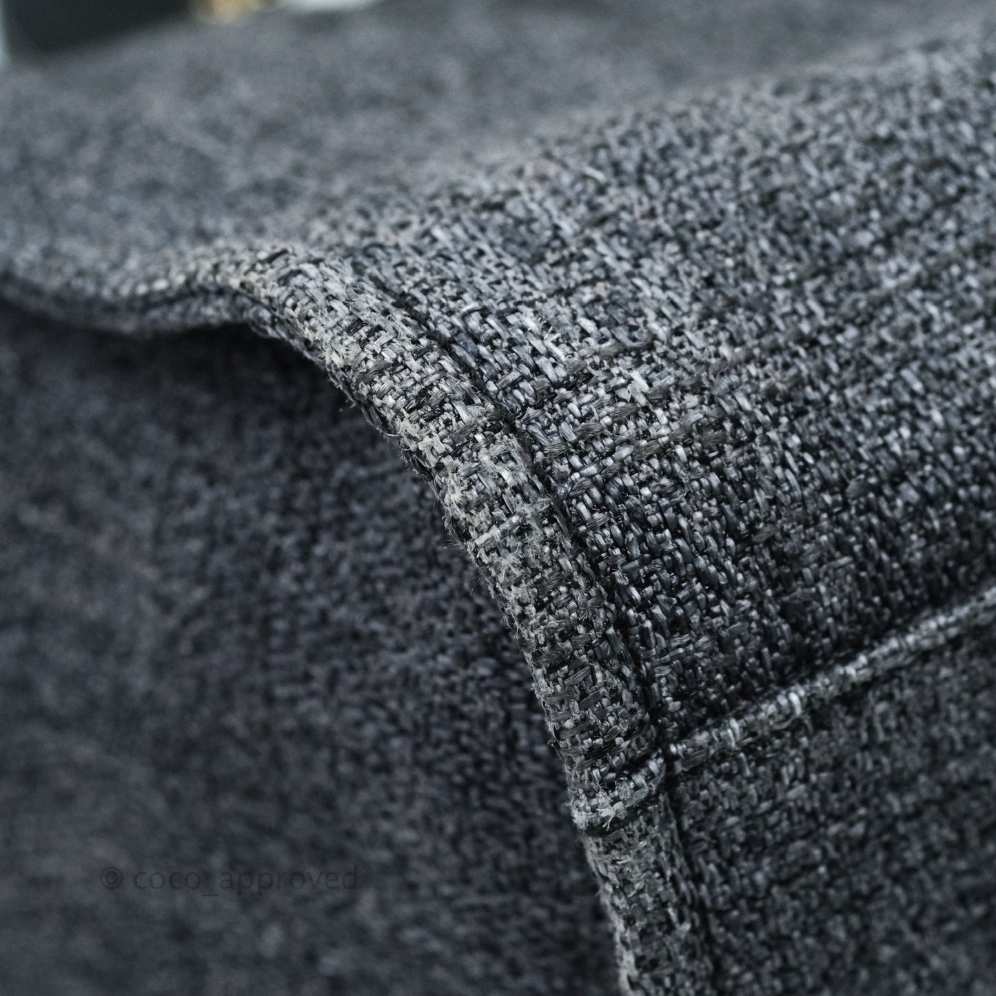 Chanel Large Deauville Charcoal Grey Canvas