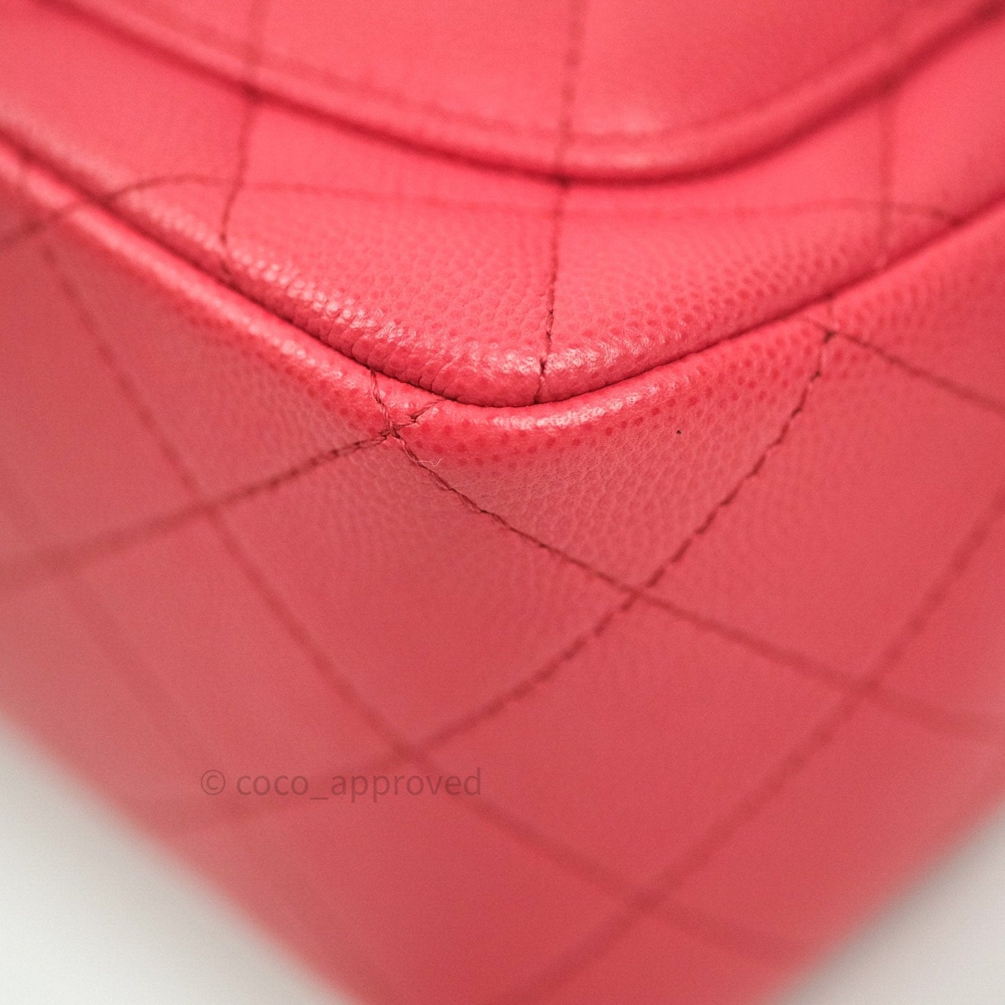 Chanel Mini Square Pink Caviar Gold Hardware 17C