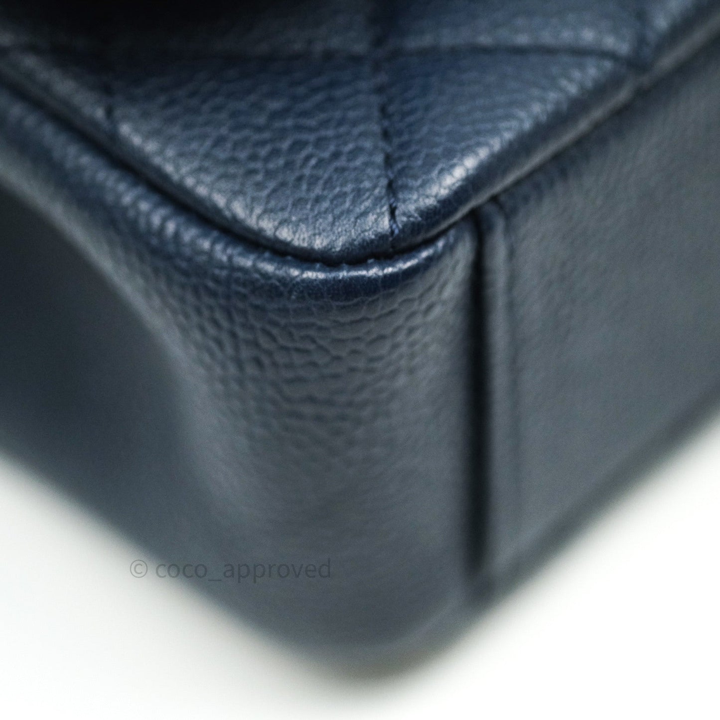 Chanel Caviar Quilted Small CC Filigree Flap Navy Black
