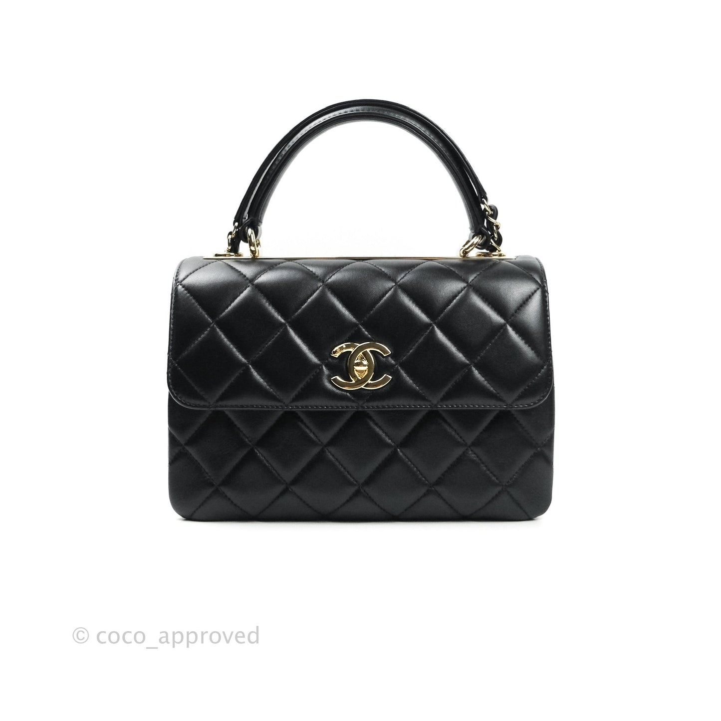 Chanel Trendy CC Small Black Lambskin Gold Hardware
