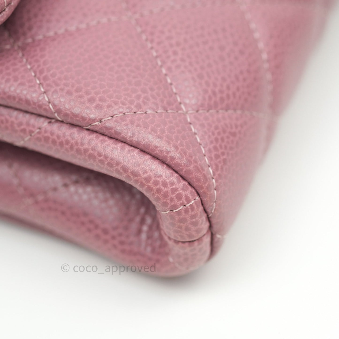 Chanel Quilted Clutch with Chain Pink Mauve Ruthenium Hardware