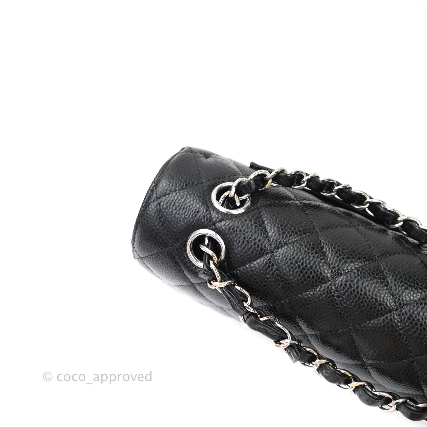 Chanel Classic Small S/M Flap Black Caviar Silver Hardware