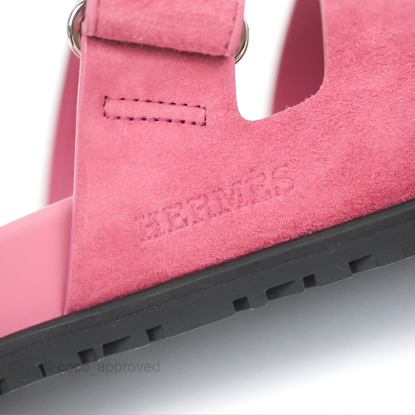 Hermès Chypre Sandal Suede Rose Aphrodite 37.5