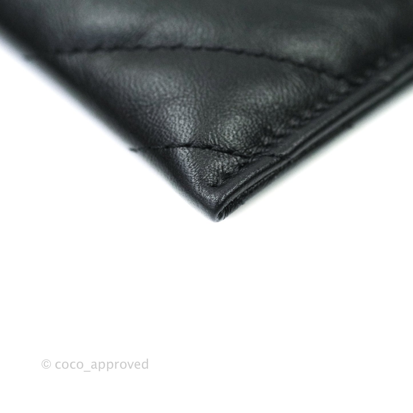 Chanel So Black Chevron Reissue Aged Calfskin Flat Card Holder