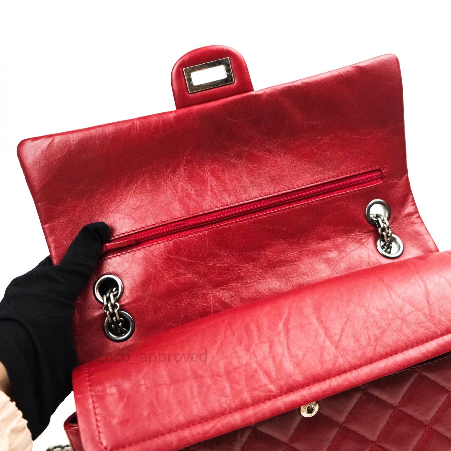 Chanel Reissue Quilted Aged Calfskin Dark Red Ruthenium Hardware 226