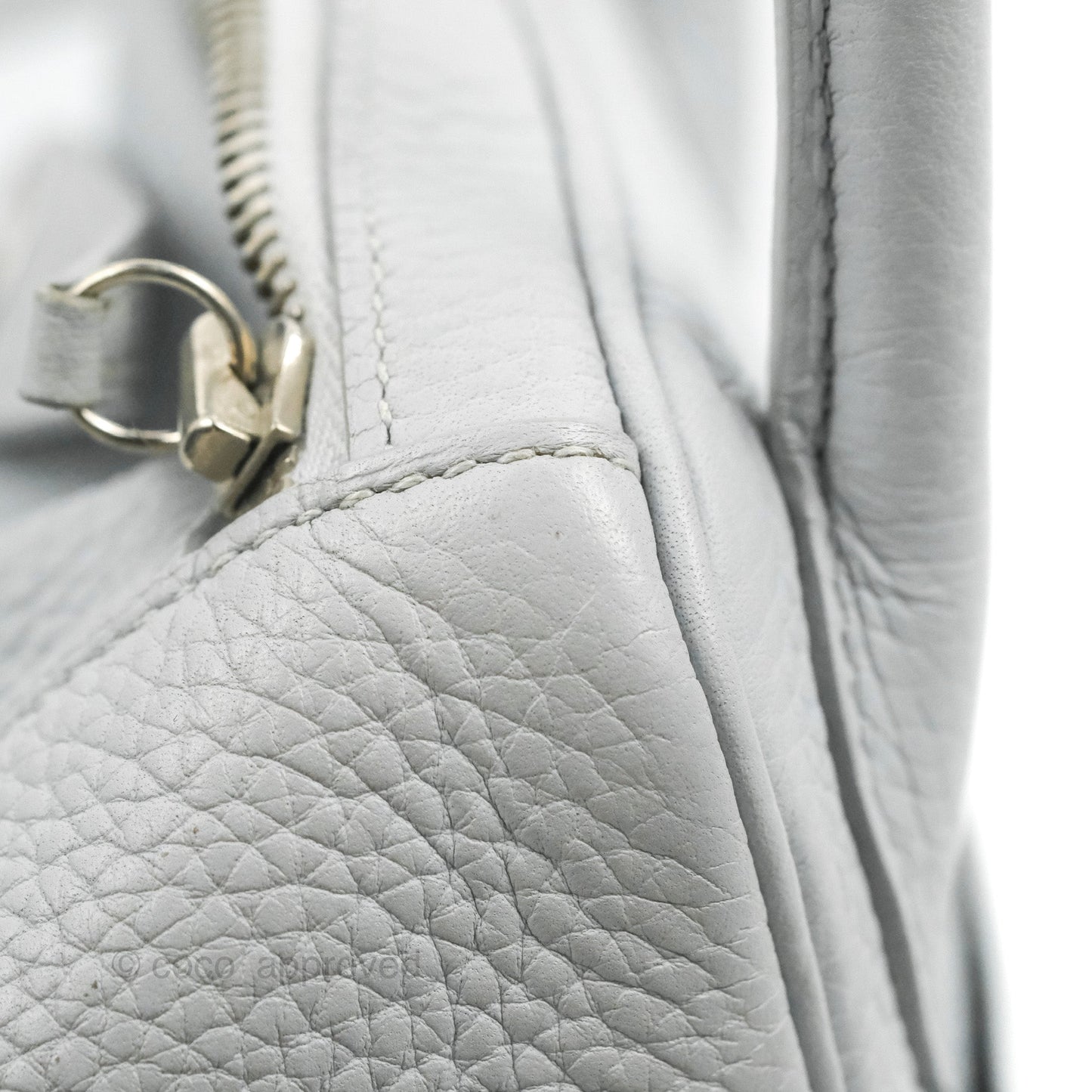 Hermès Lindy 30 Bleu Pale Clemence Palladium Hardware