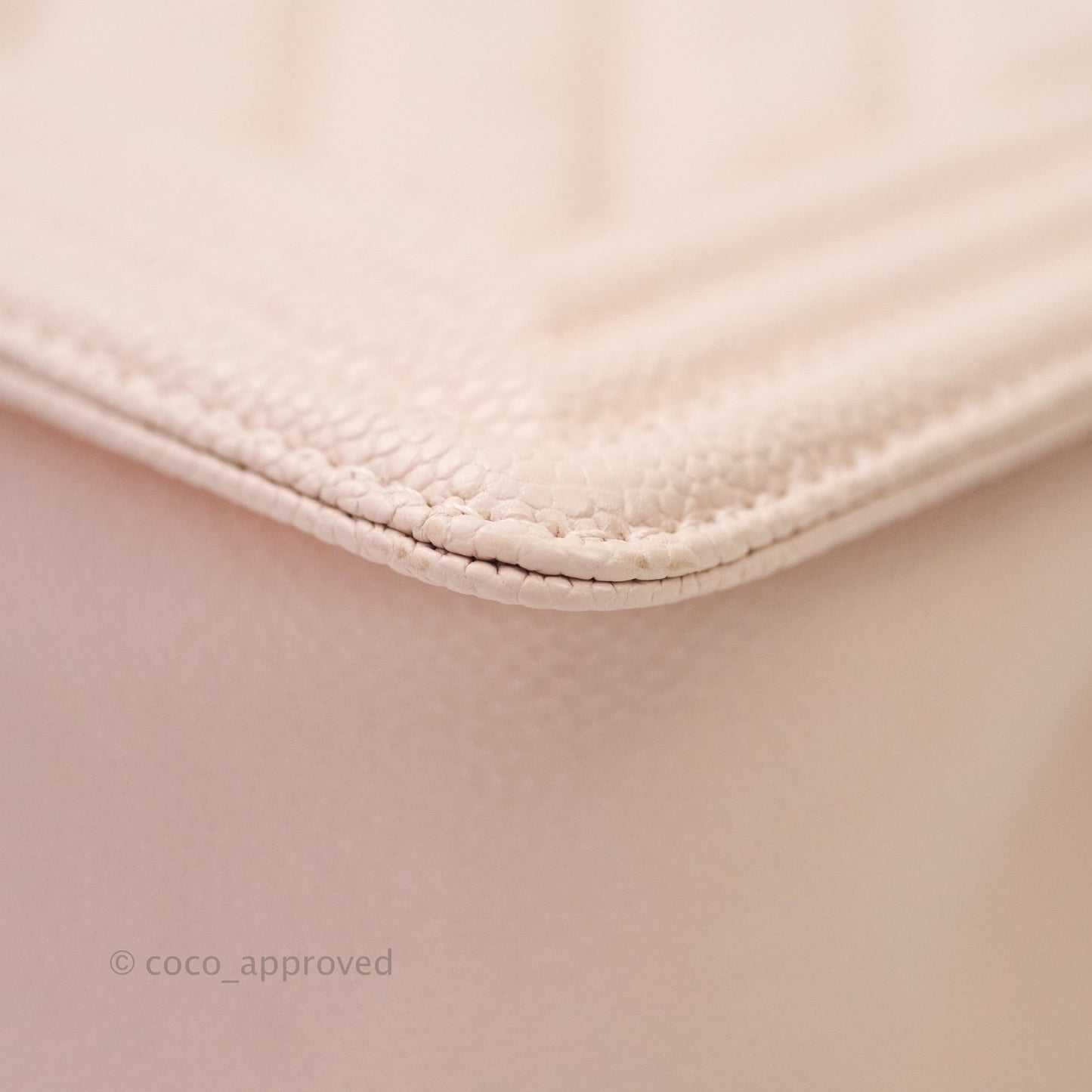 Chanel Boy Chevron Medium Pale Pink Caviar Gold Hardware