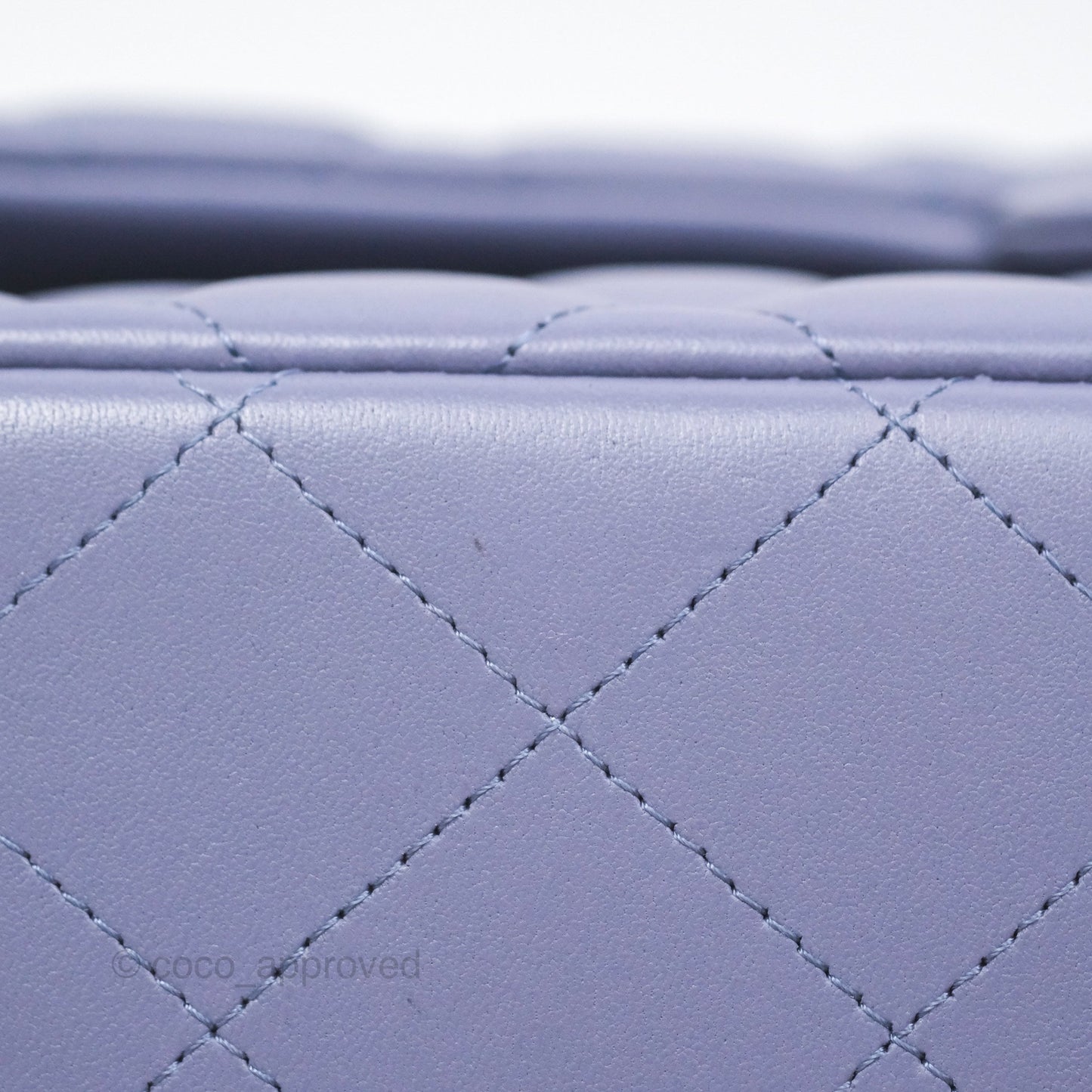 Chanel Jumbo Double Flap Lavender Blue Lambskin Silver Hardware⁣⁣