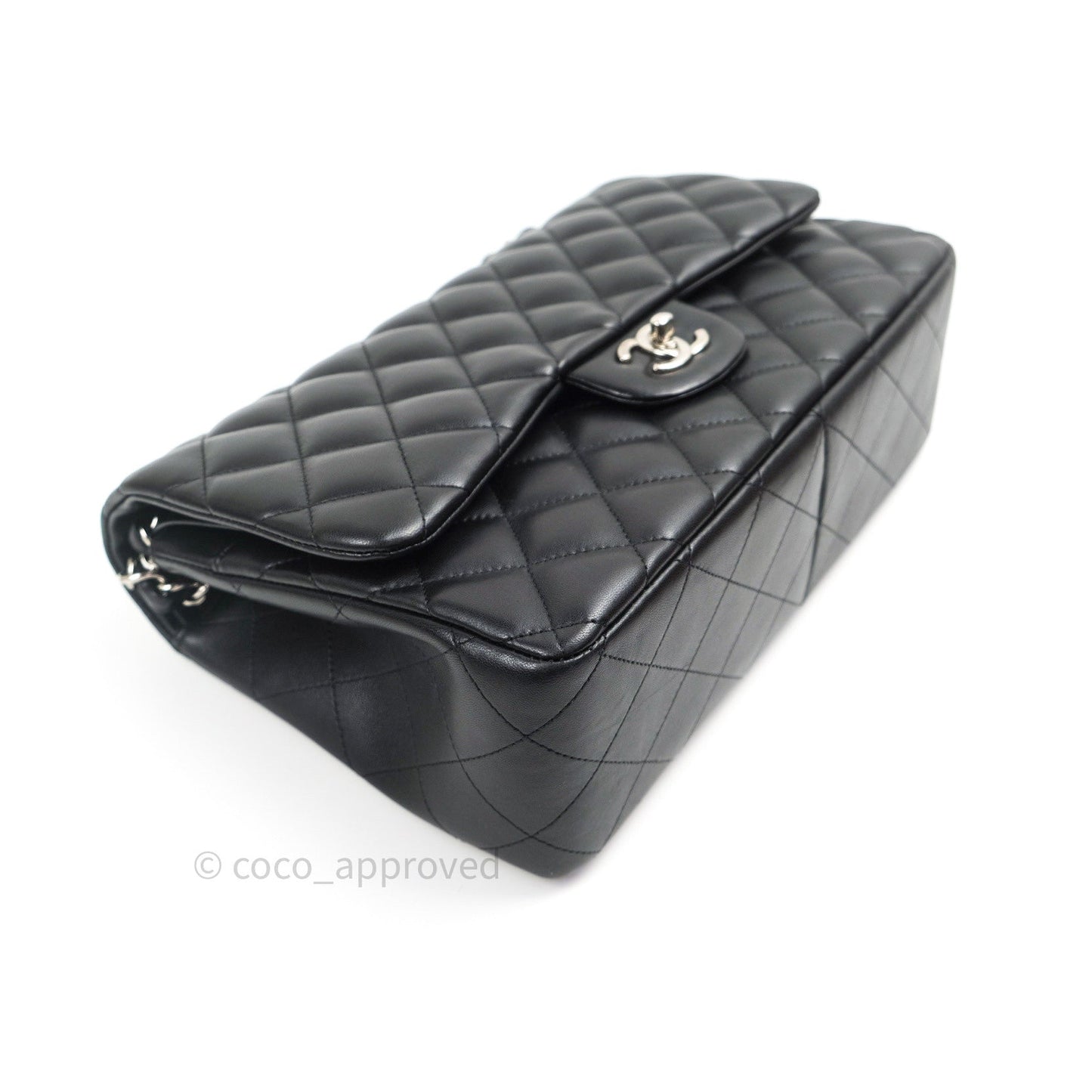 Chanel Jumbo Double Flap Black Lambskin Silver Hardware⁣⁣