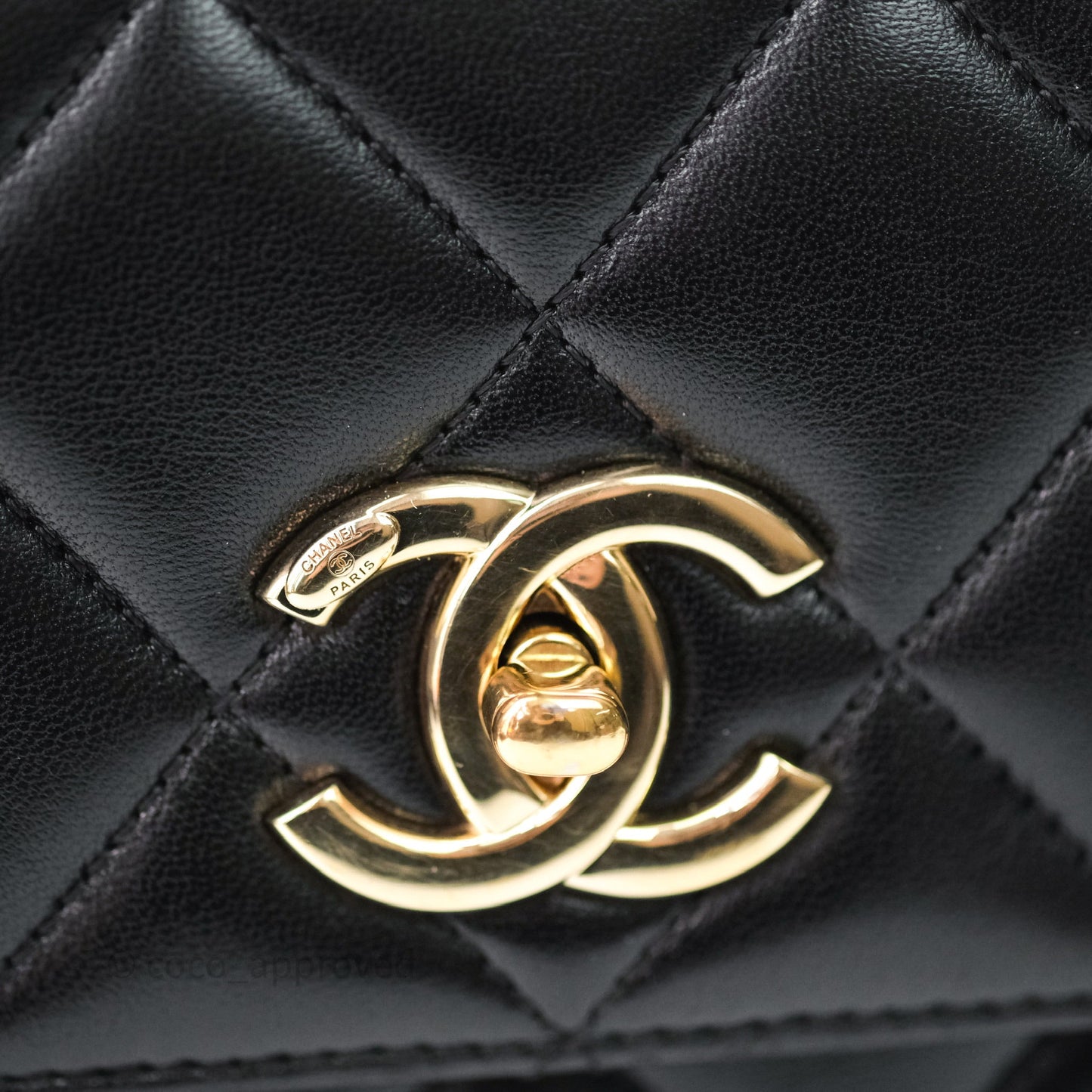Chanel Trendy CC Small Black Lambskin Gold Hardware
