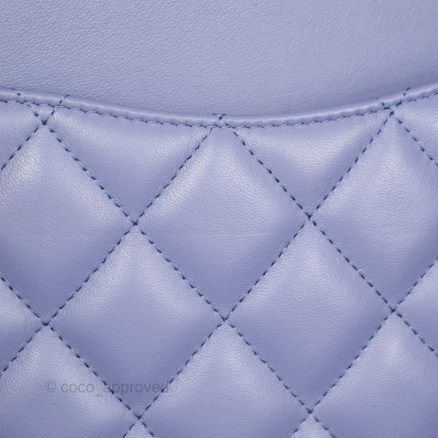Chanel Jumbo Double Flap Lavender Blue Lambskin Silver Hardware⁣⁣