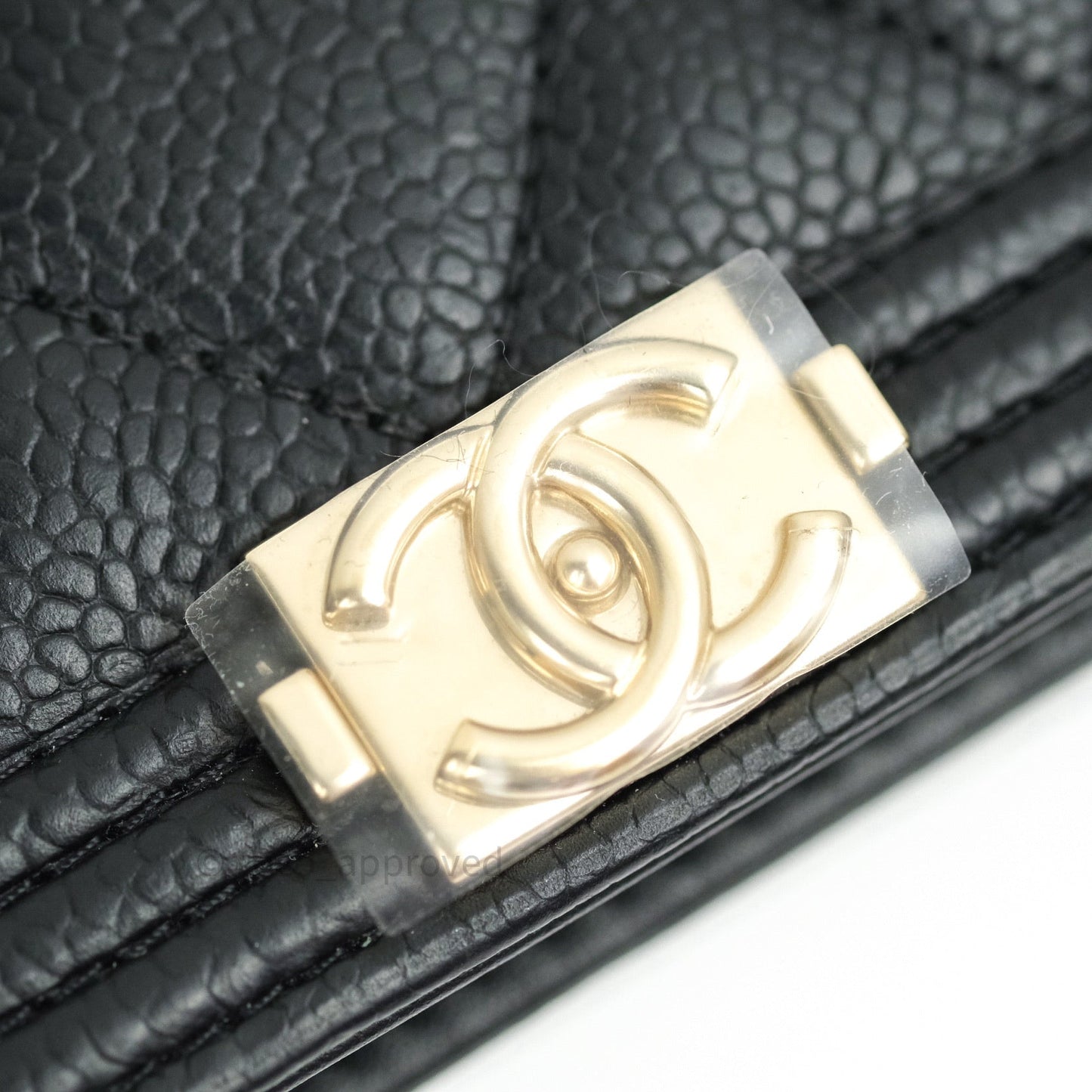 Chanel Quilted Boy Wallet on Chain WOC Black Caviar Gold Hardware