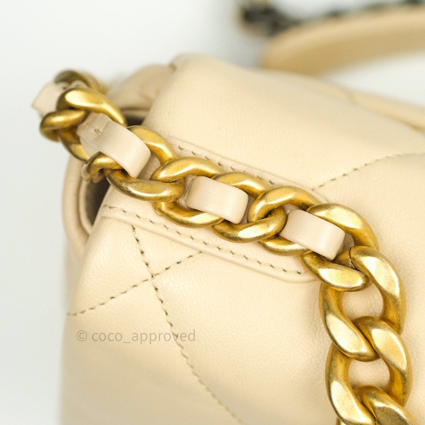 Chanel 19 Small Beige Goatskin Mixed Hardware 20A