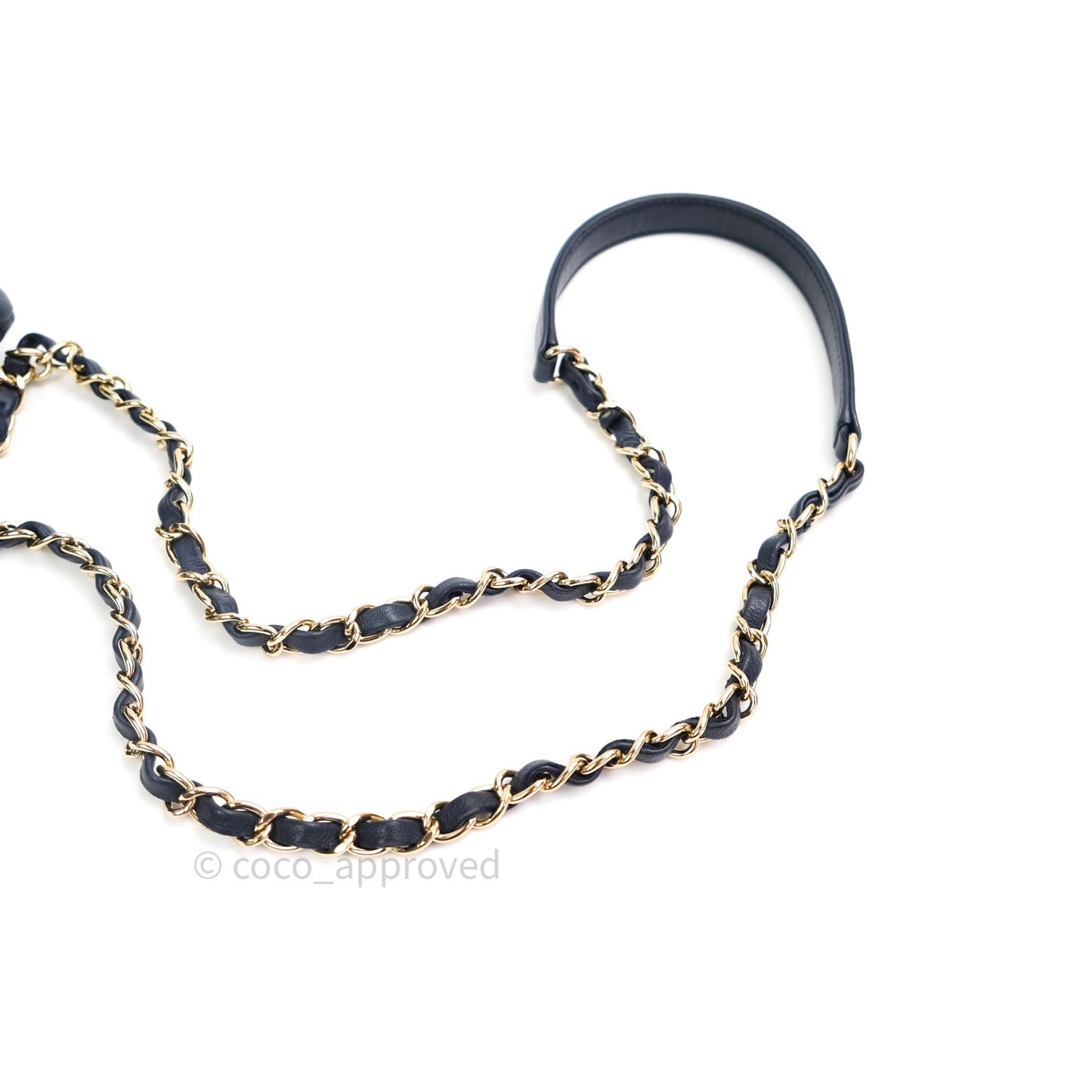 Chanel Trendy CC Small Chevron Navy Lambskin Gold Hardware
